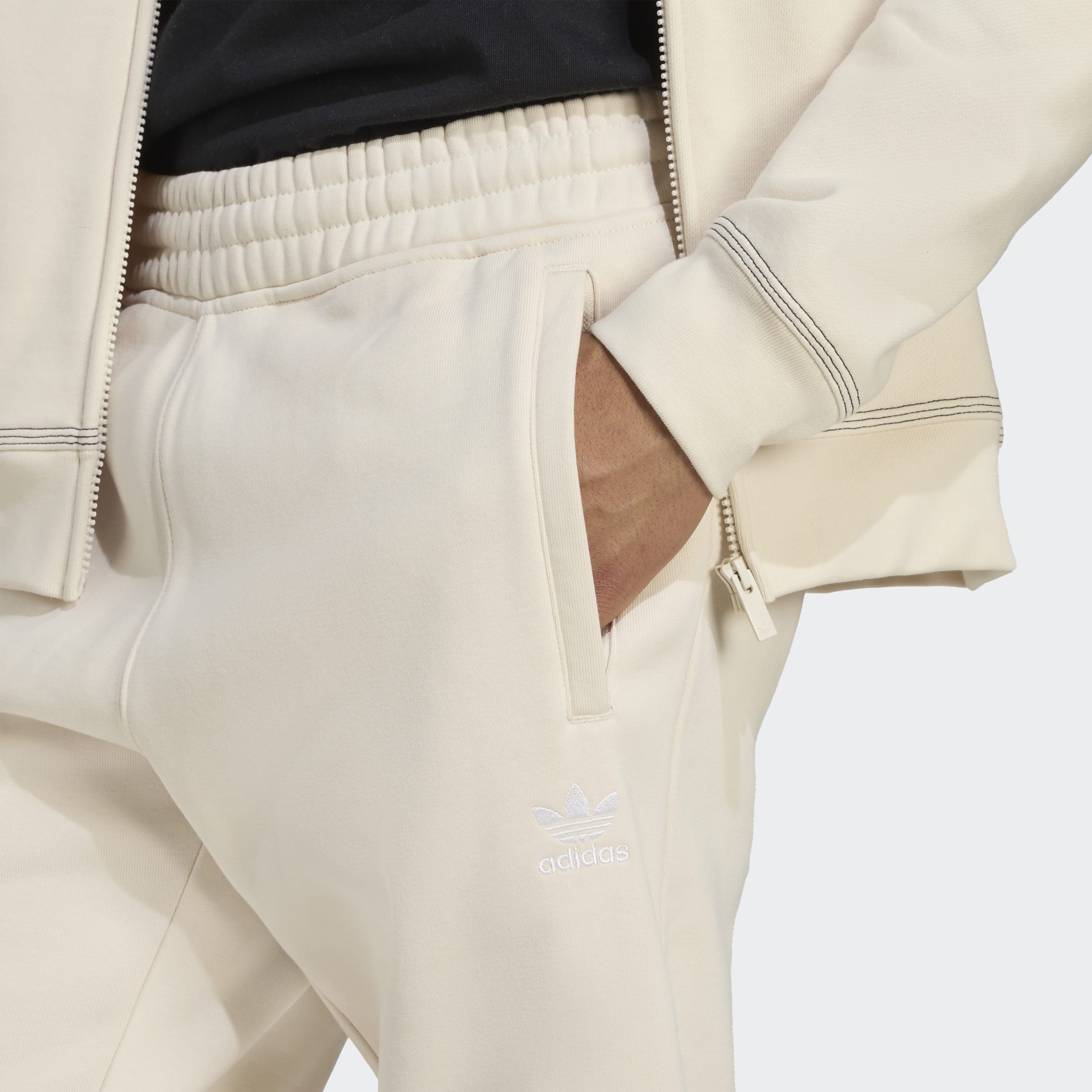 Men's adidas Originals Trefoil Essentials Pants Wonder White