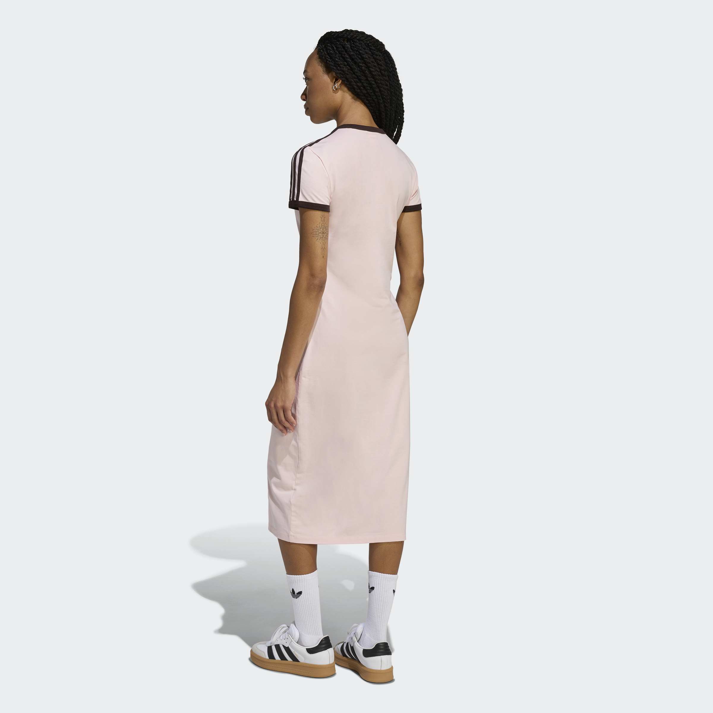 Women's adidas Originals 3-Stripes Slim Dress Sandy Pink