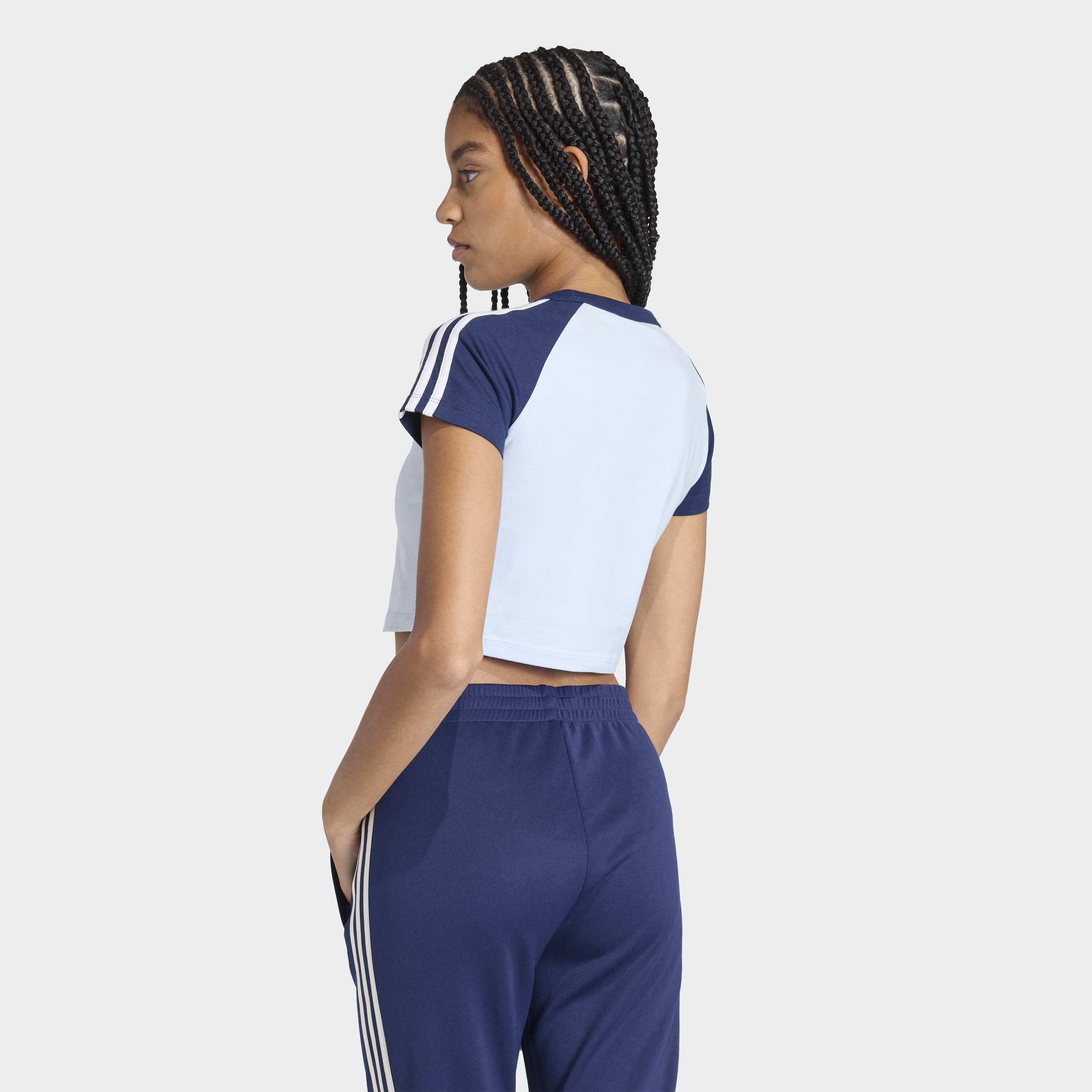 Women's adidas Originals SST Baby Tee Crystal Sky / Night Indigo
