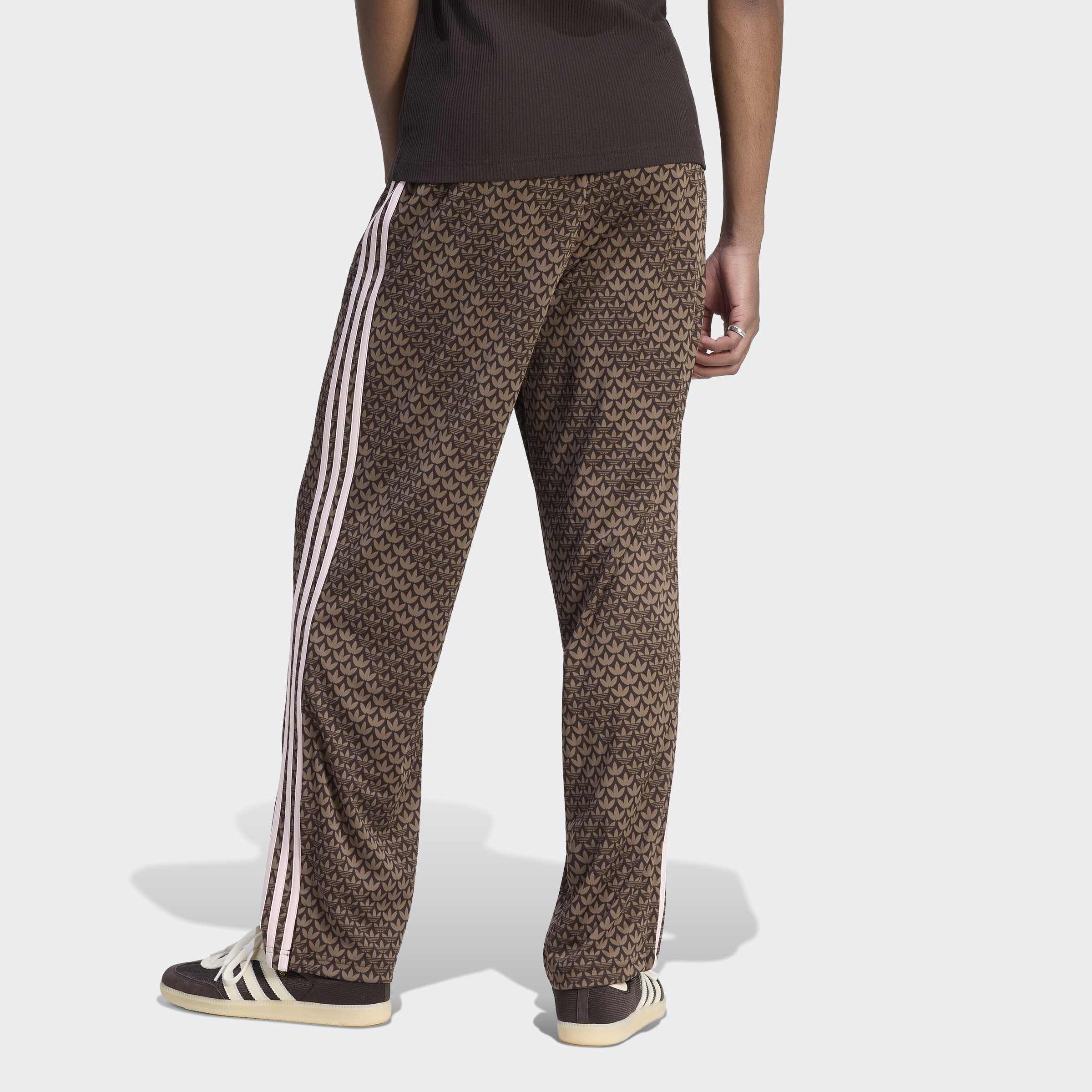 Men's adidas Originals Firebird Loose Monogram Track Pants Aurora Coffee