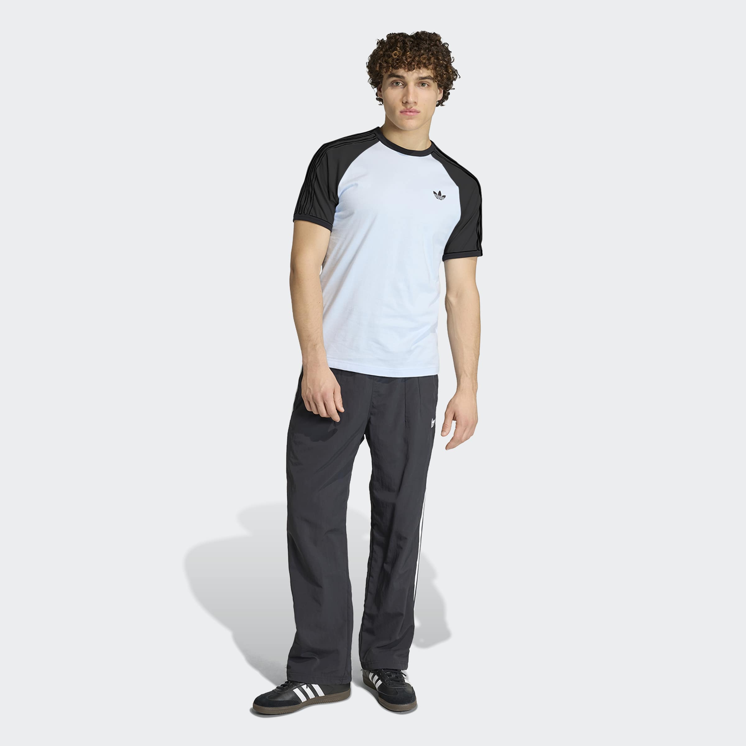 Men's adidas Originals 3-Stripes T-Shirt Crystal Sky