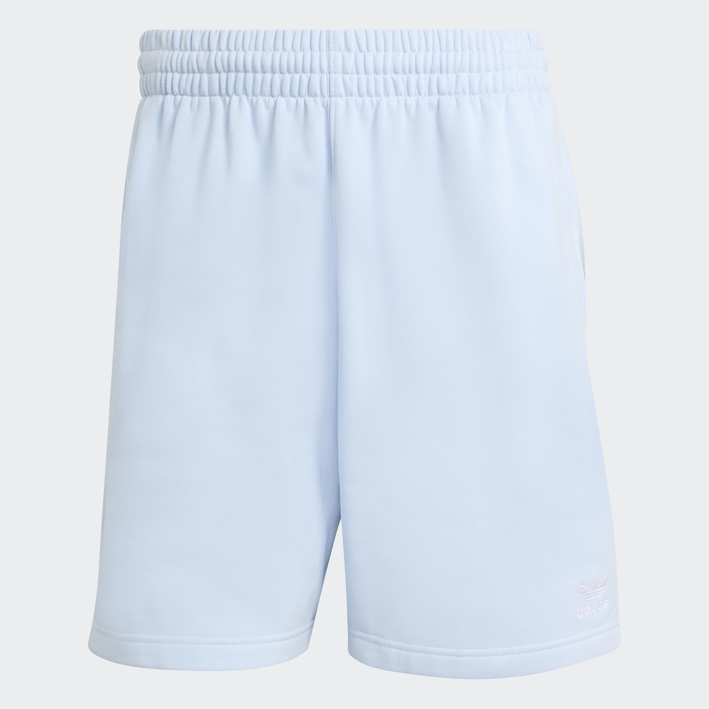 Men's adidas Originals Trefoil Essentials 7 Inch Fleece Shorts Crystal Sky