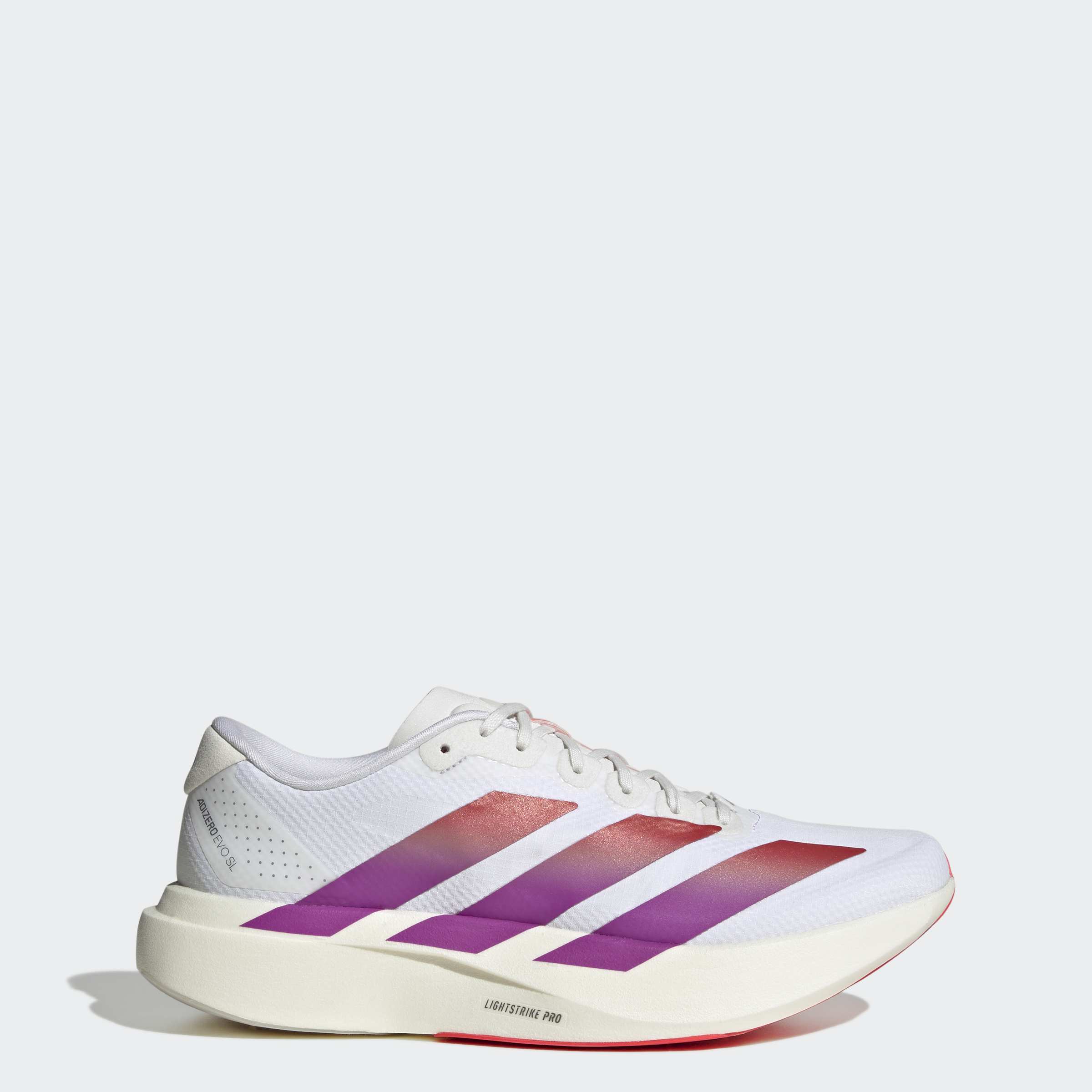 Men's adidas Running Adizero Evo SL Woven Shoes White / Lucid Red