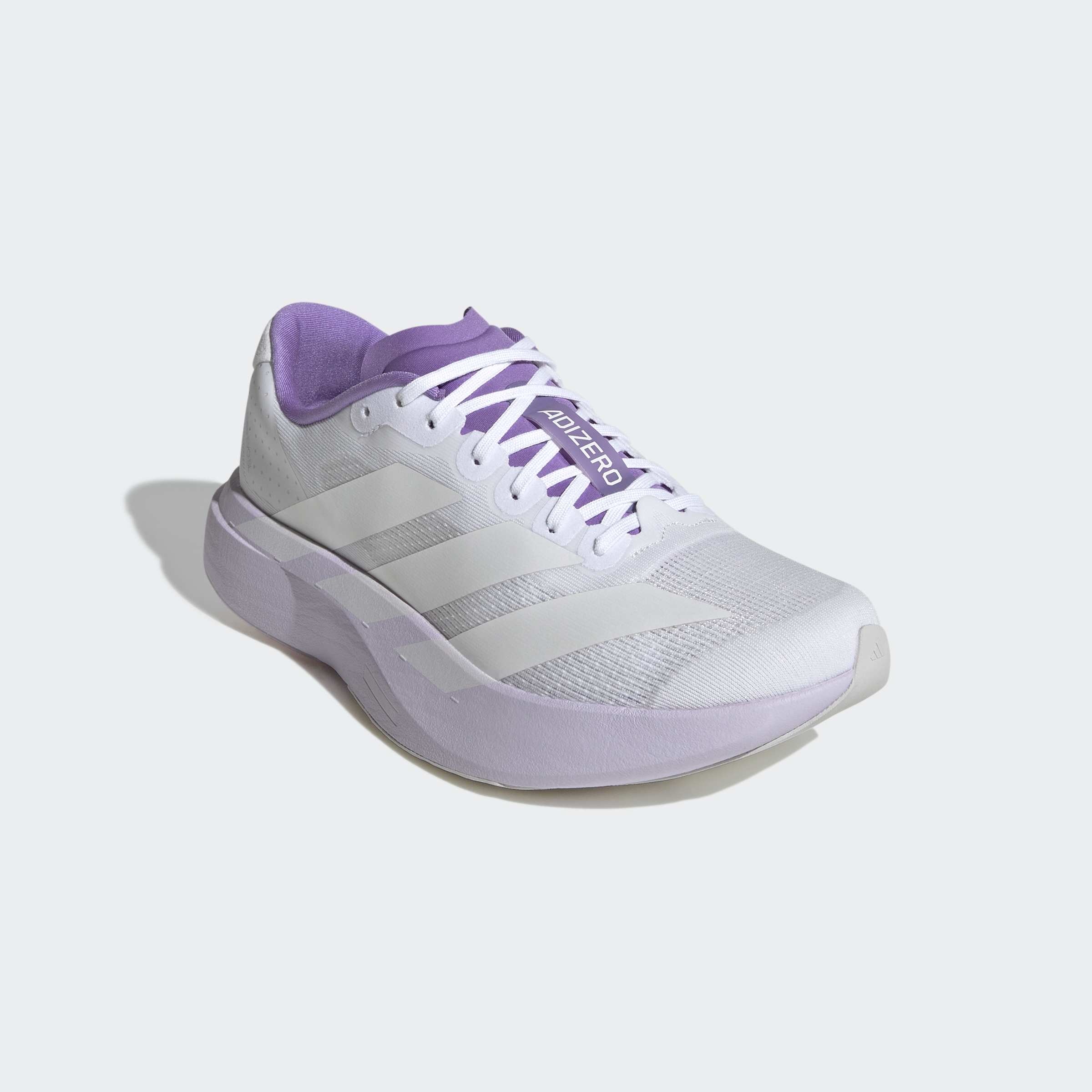 Women's adidas Running Adizero Evo SL Shoes Cloud White / Purple Tint / Zero Metallic