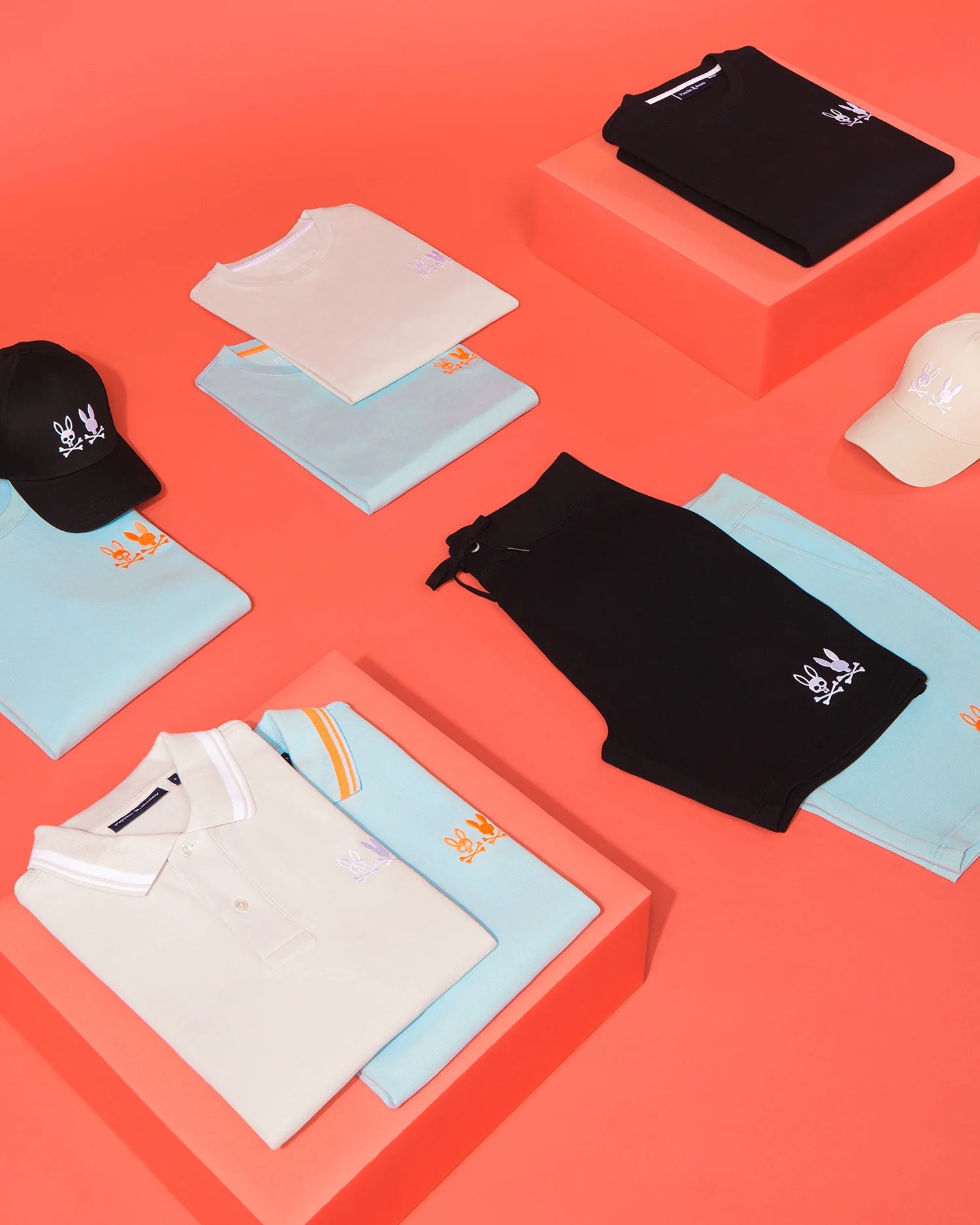 Men's Psycho Bunny Kingwood Embroidery Twin Bunny Tee Linen