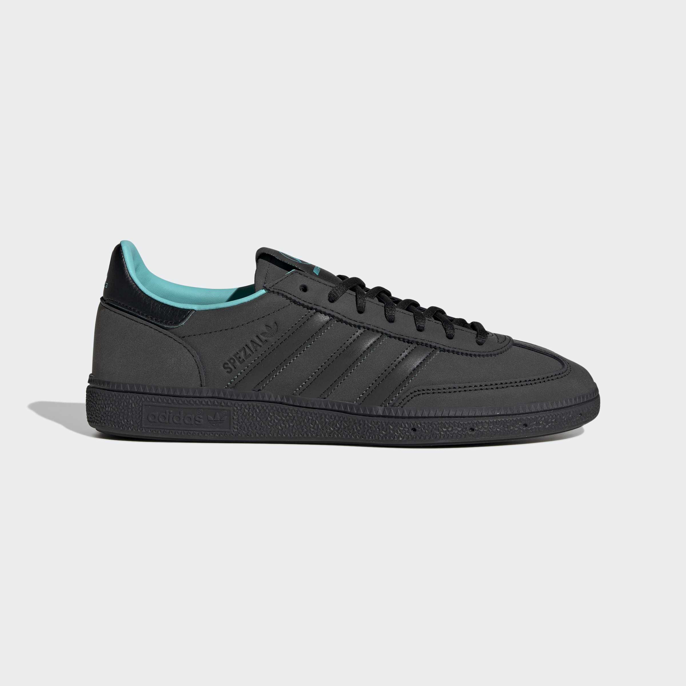 Men's adidas Originals Handball Spezial Mercedes Shoes Core Black / Semi Mint Rush