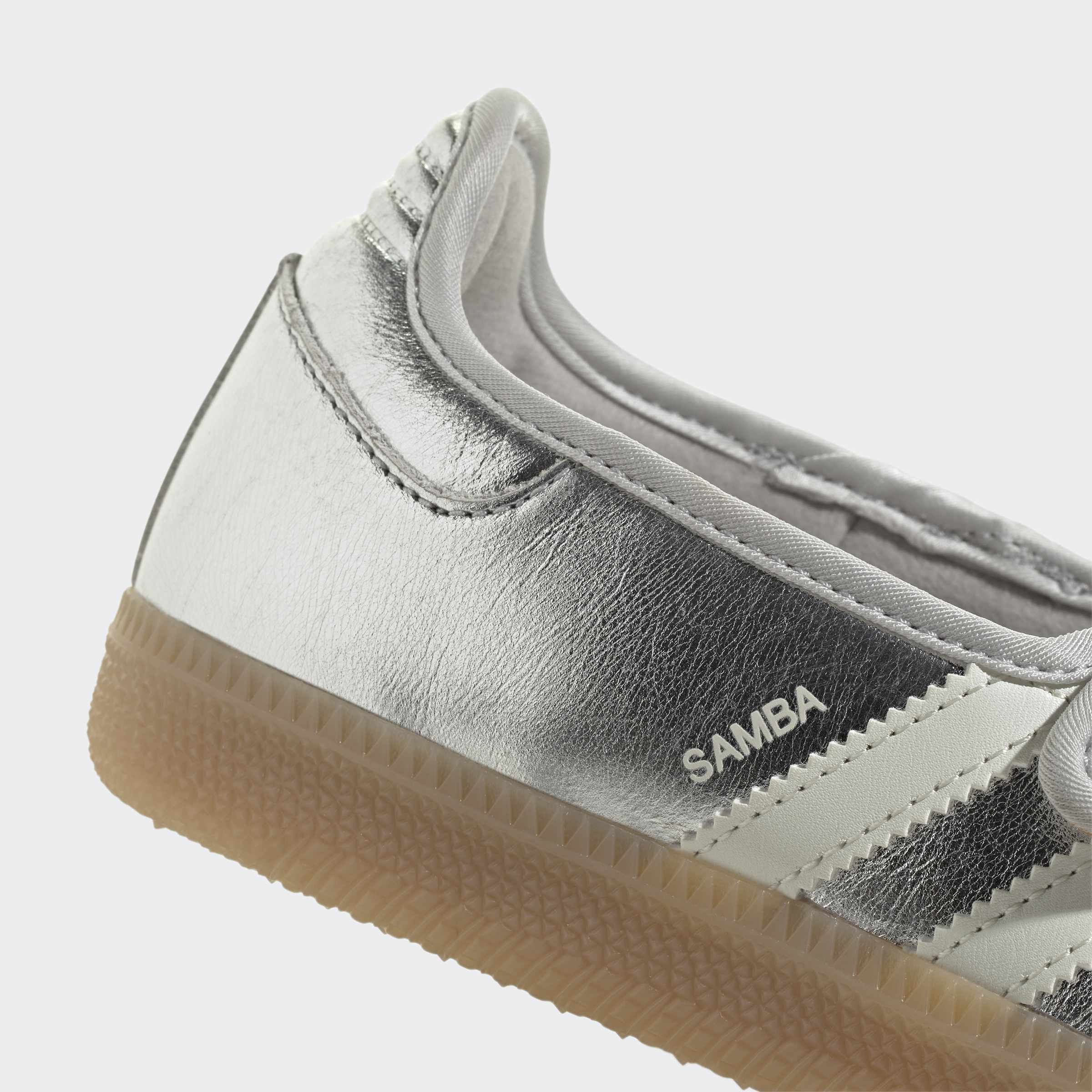 Women's adidas Originals Samba Jane Shoes Silver Metallic
