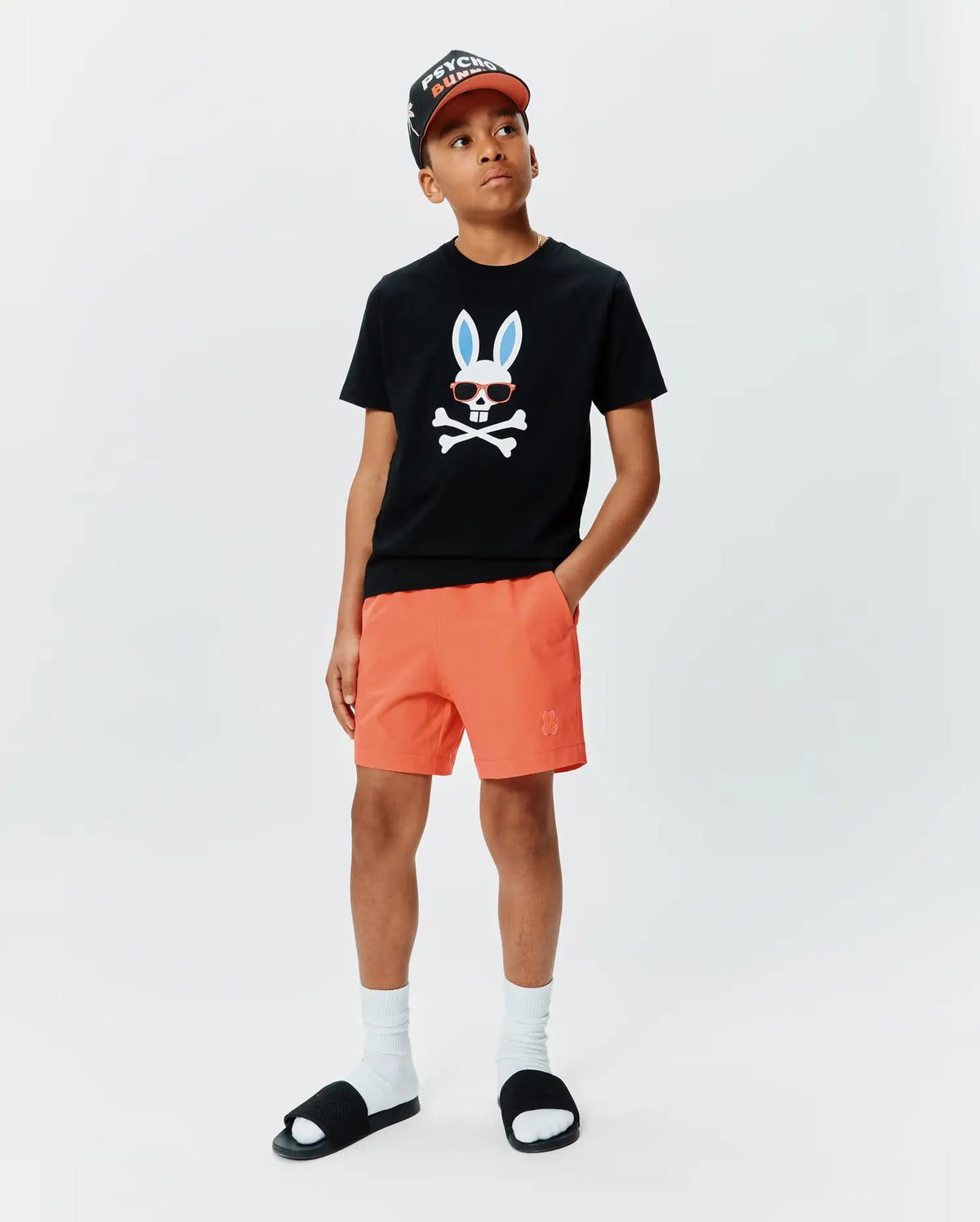Kids Psycho Bunny Sunny Graphic Tee Black