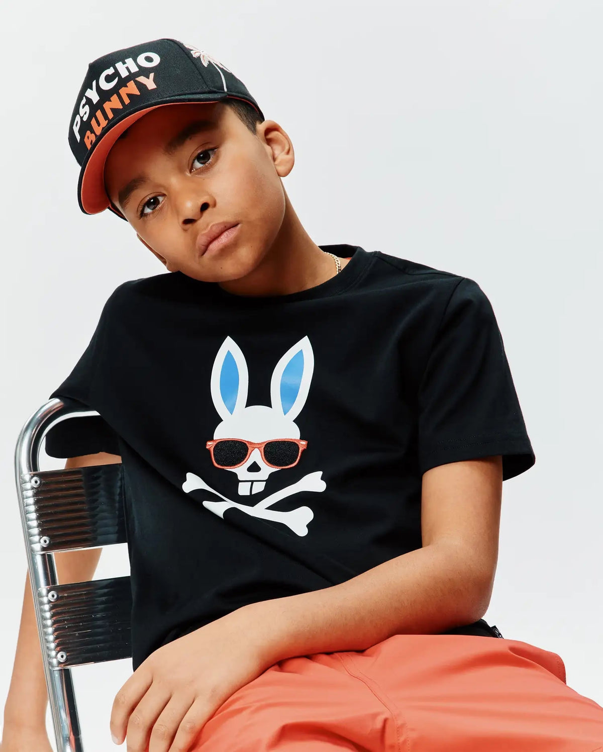 Kids Psycho Bunny Sunny Graphic Tee Black