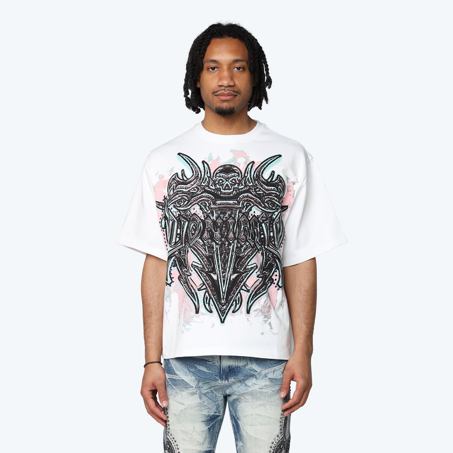 Men's Smoke Rise Wide Cropped Luminous T-Shirt White