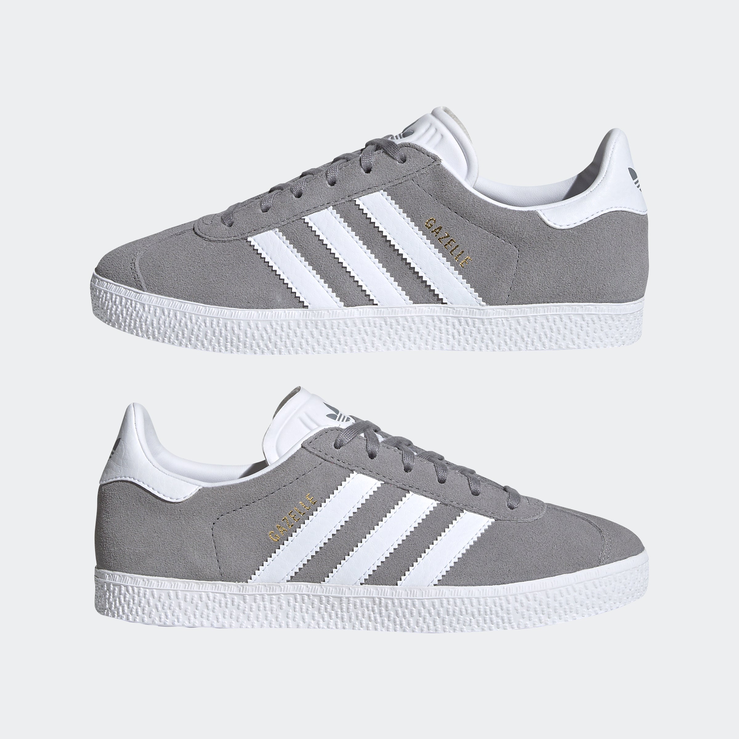Kids adidas Originals Gazelle Shoes Grey Three