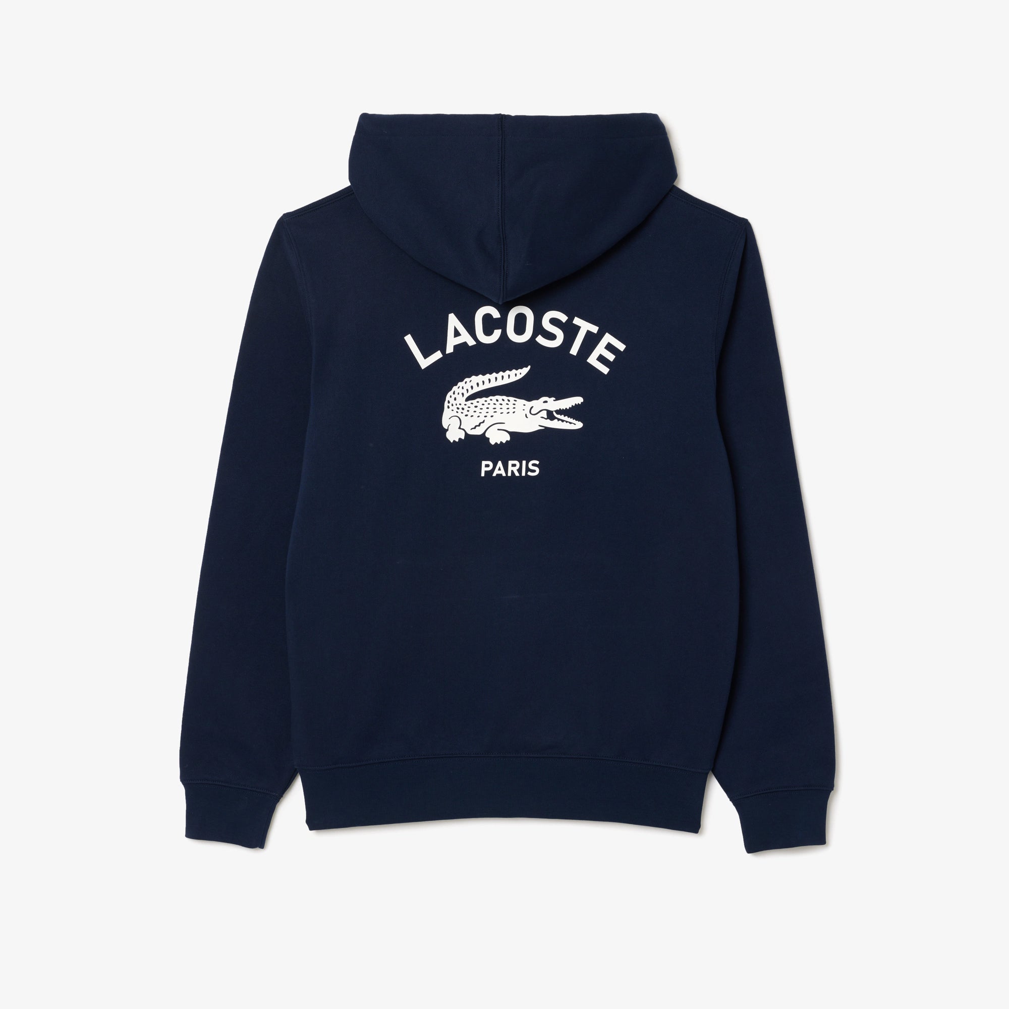 Unisex Lacoste Print Hoodie Navy Blue