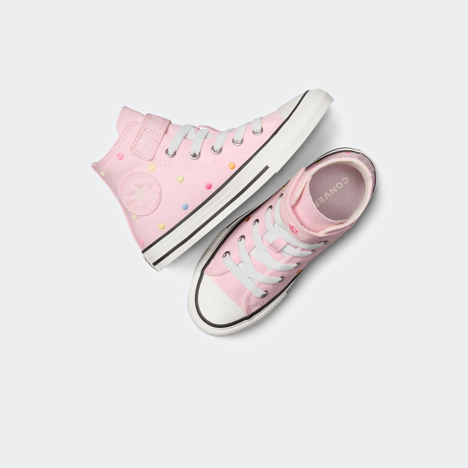 Little Kid Converse Chuck Taylor All Star Embroidered Polka Dots Easy On Shoes