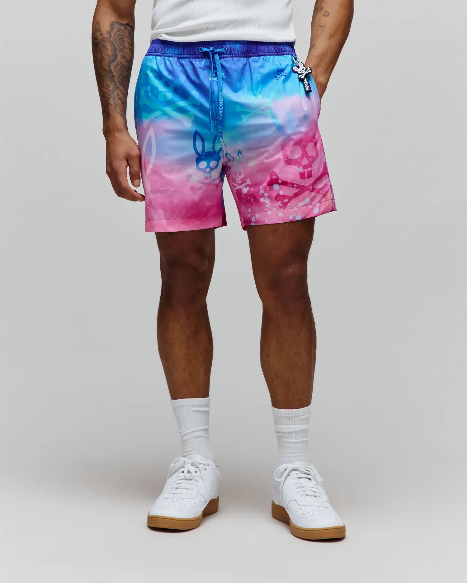 Men's Psycho Bunny Caspian Swim Trunk Begonia Pink