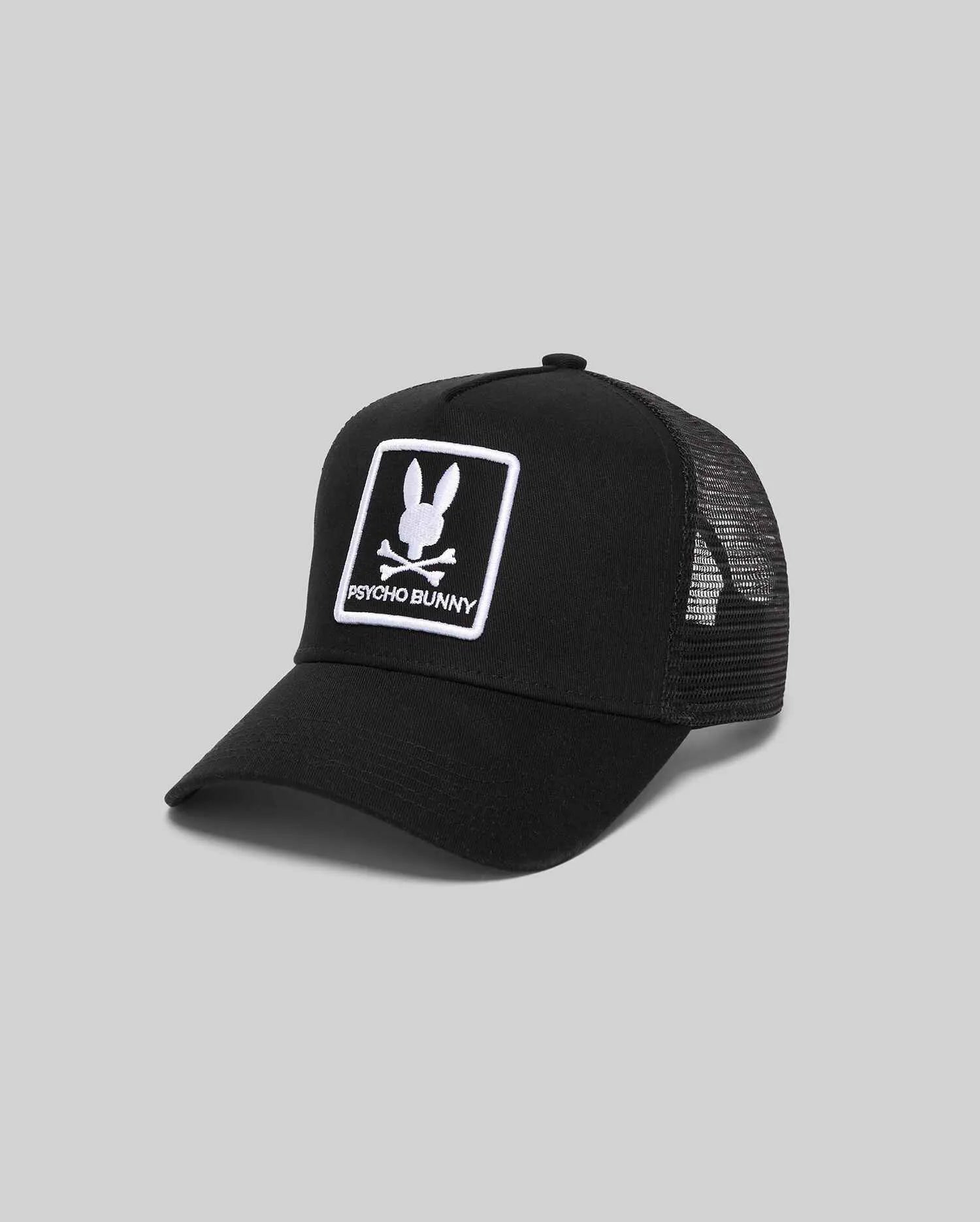 Men's Psycho Bunny Adamo Trucker Cap Black