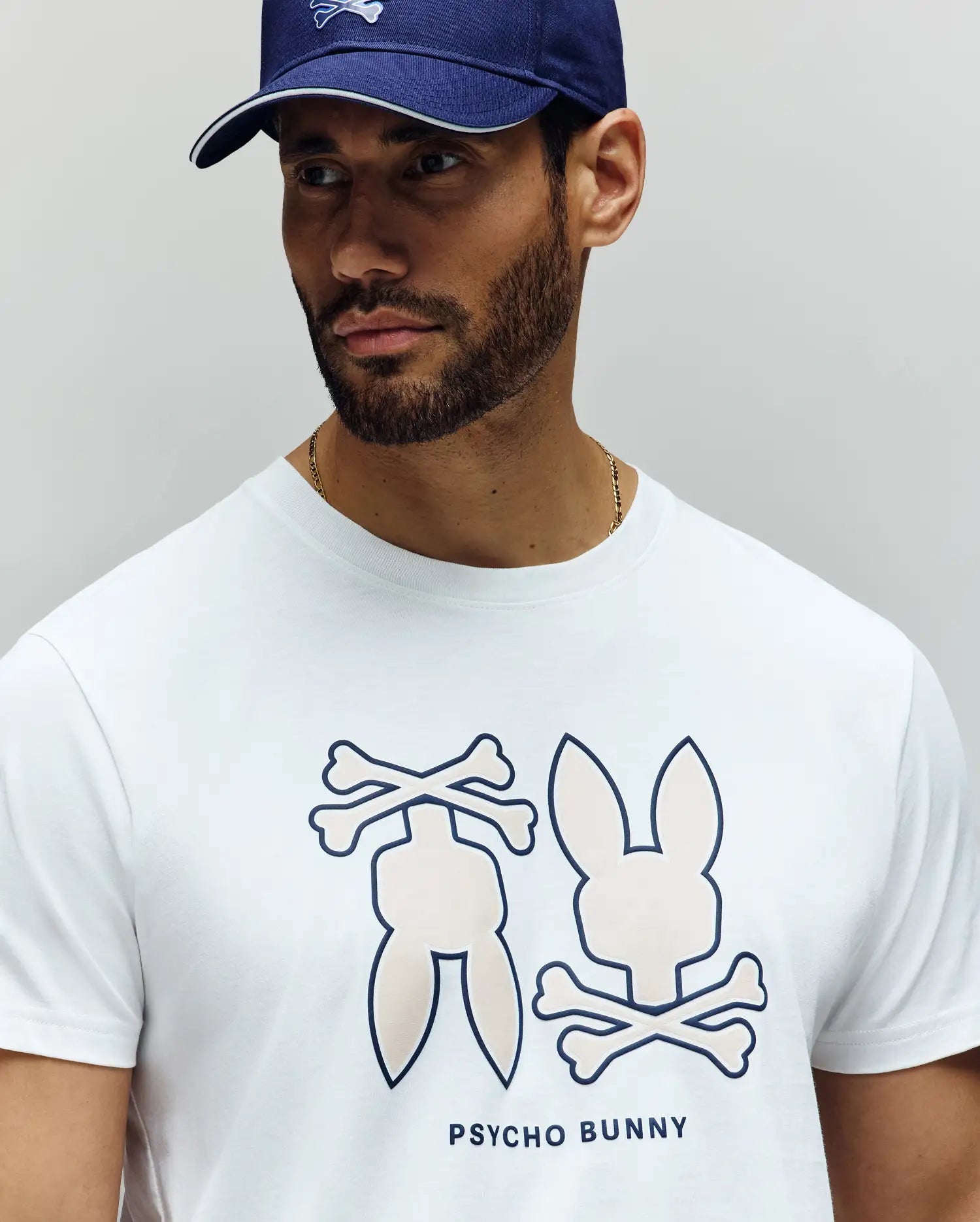Men's Psycho Bunny Dawson Graphic Tee White