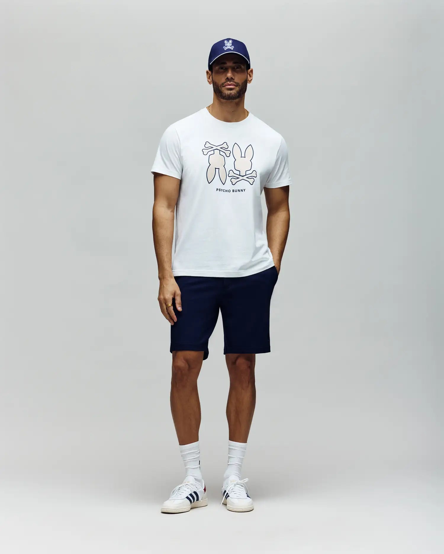 Men's Psycho Bunny Dawson Graphic Tee White