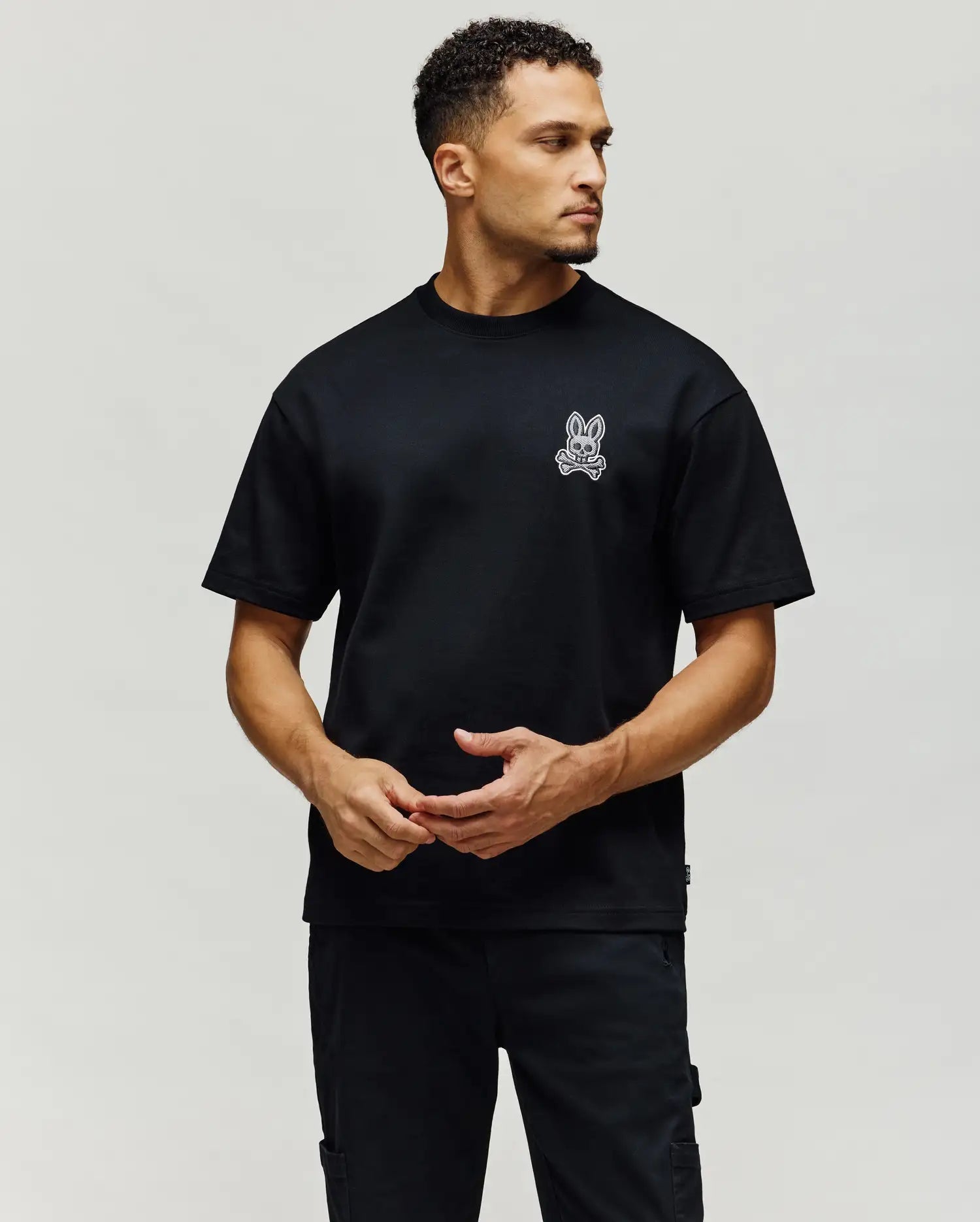 Men's Psycho Bunny Marlo Oversized Tee Black