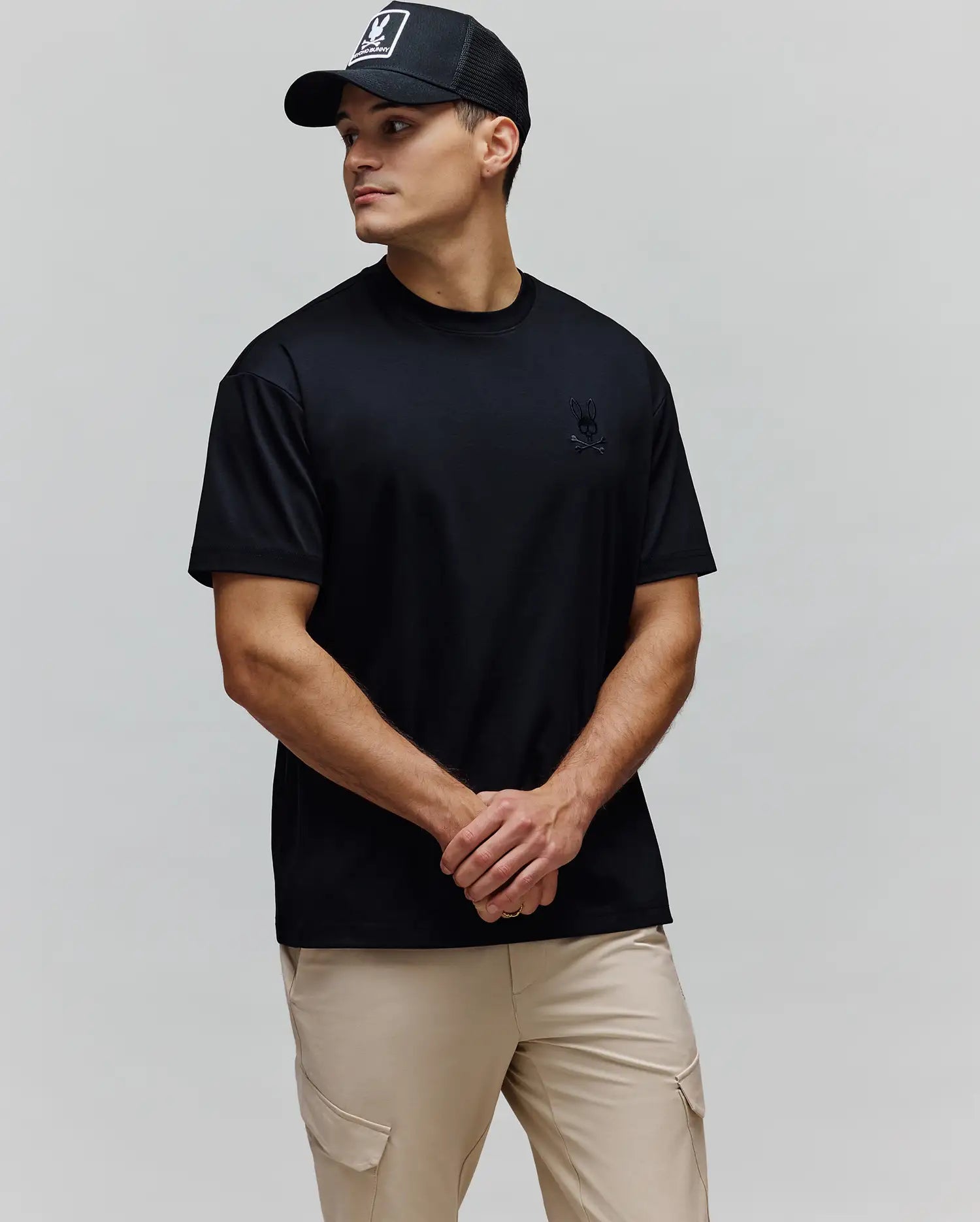 Men's Psycho Bunny Oscar Oversized Tee Black