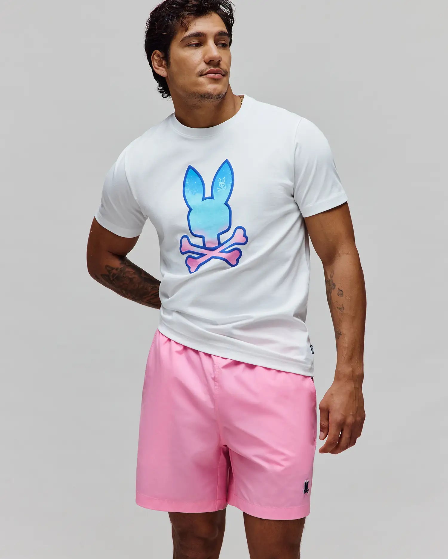 Men's Psycho Bunny Caspian Graphic Tee White