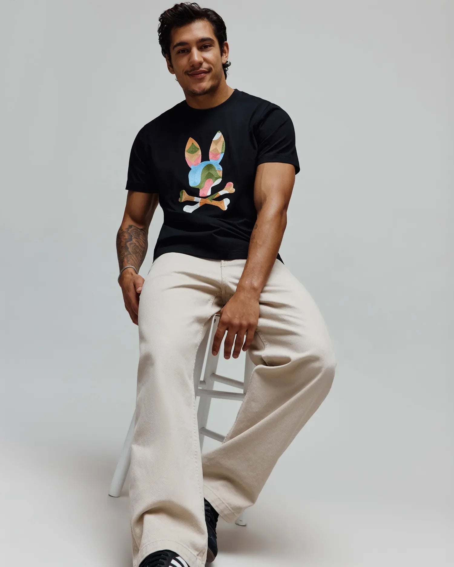 Men's Psycho Bunny Ara Graphic Tee Black