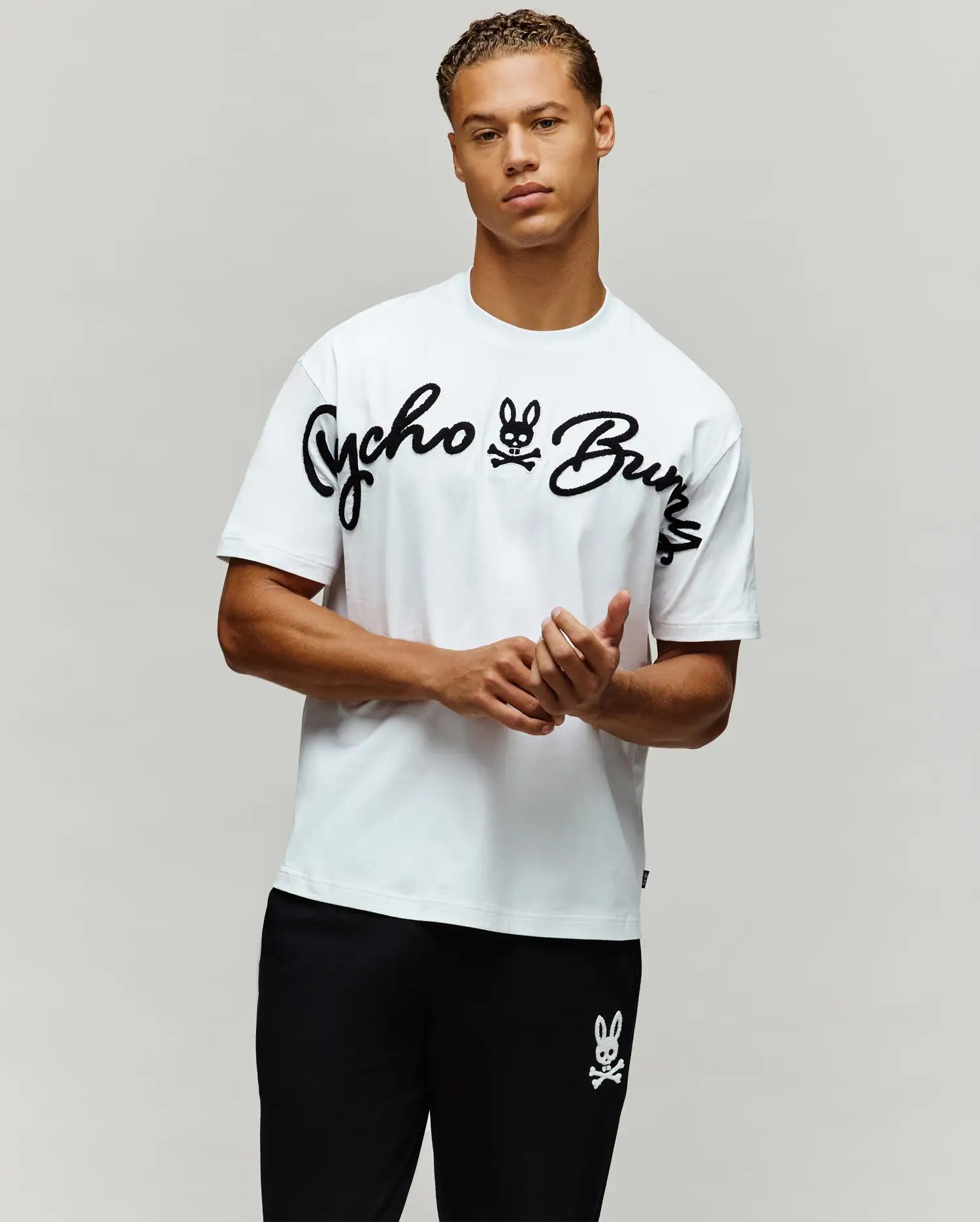 Men's Psycho Bunny Tate Oversized Graphic Tee White