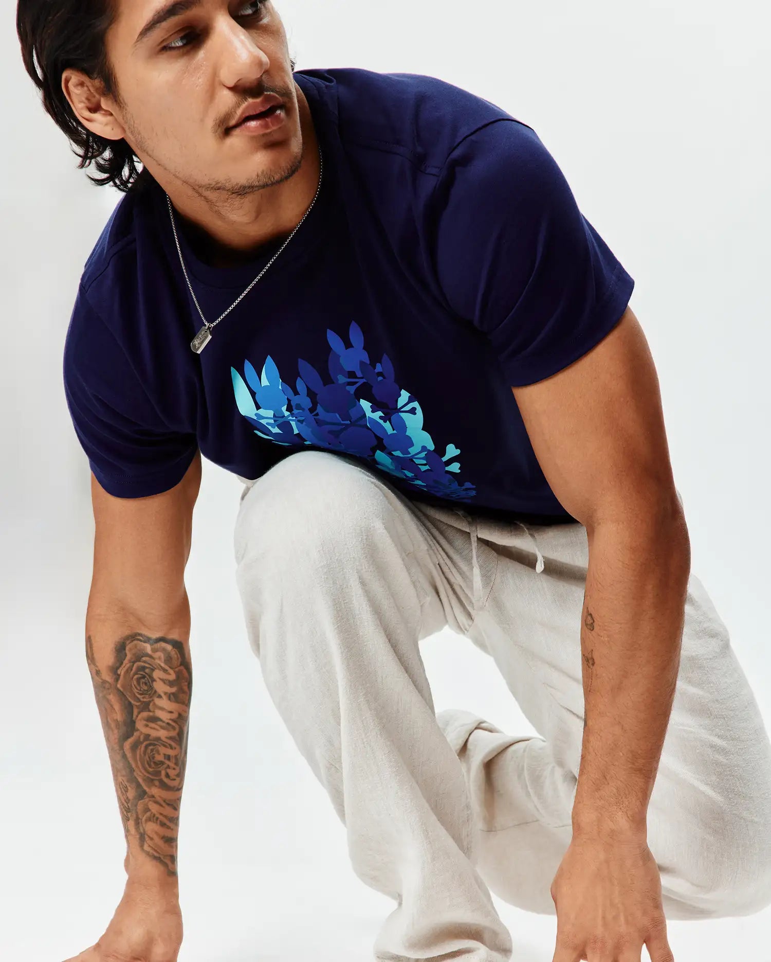 Men's Psycho Bunny Tanner Graphic Tee Evening Blue