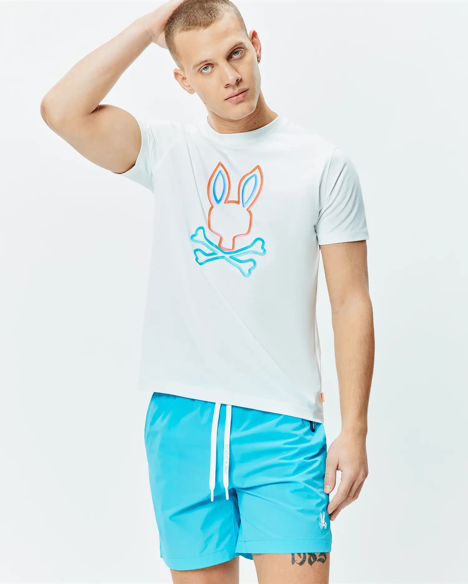 Men's Psycho Bunny Dayton Graphic Tee White