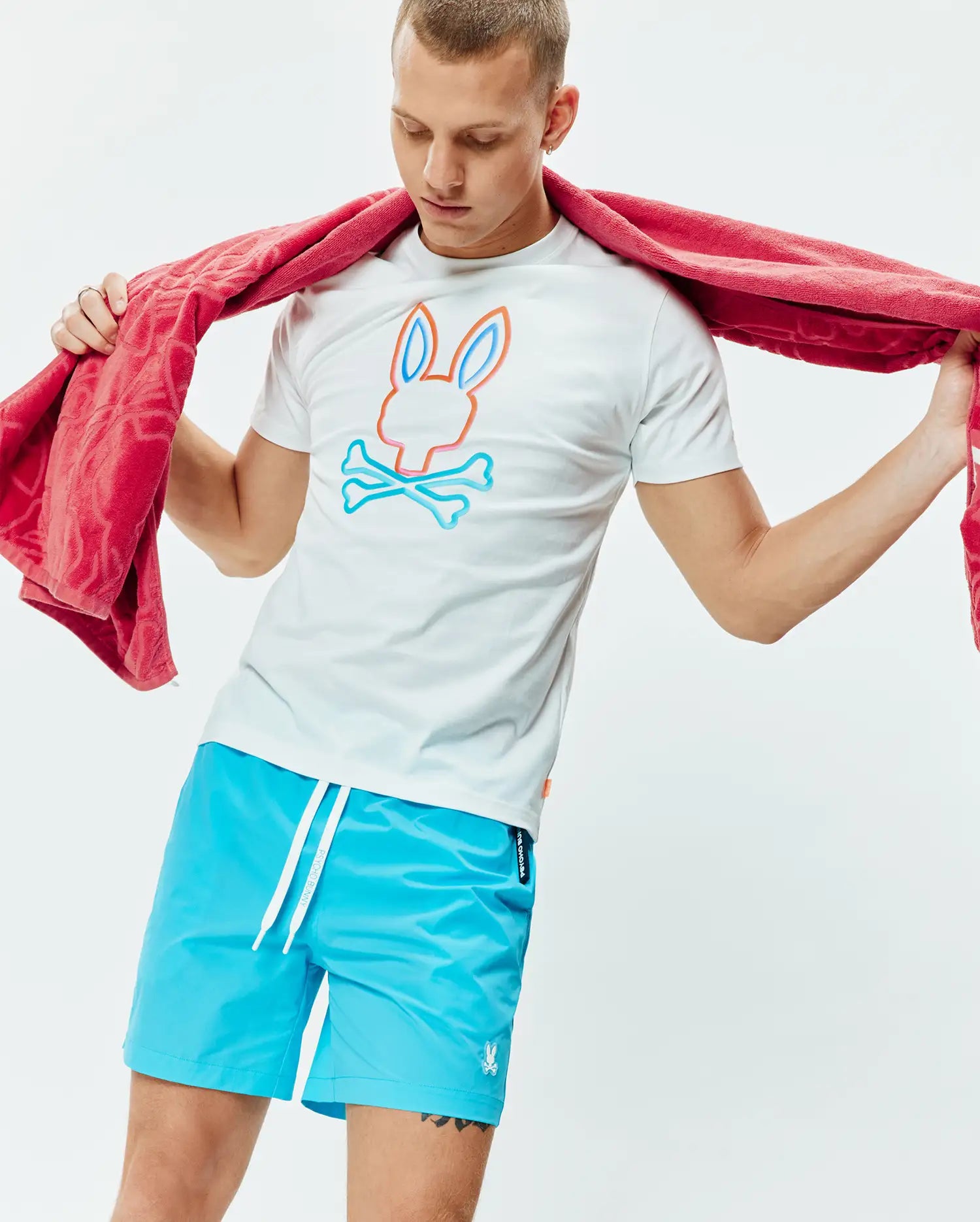 Men's Psycho Bunny Dayton Graphic Tee White
