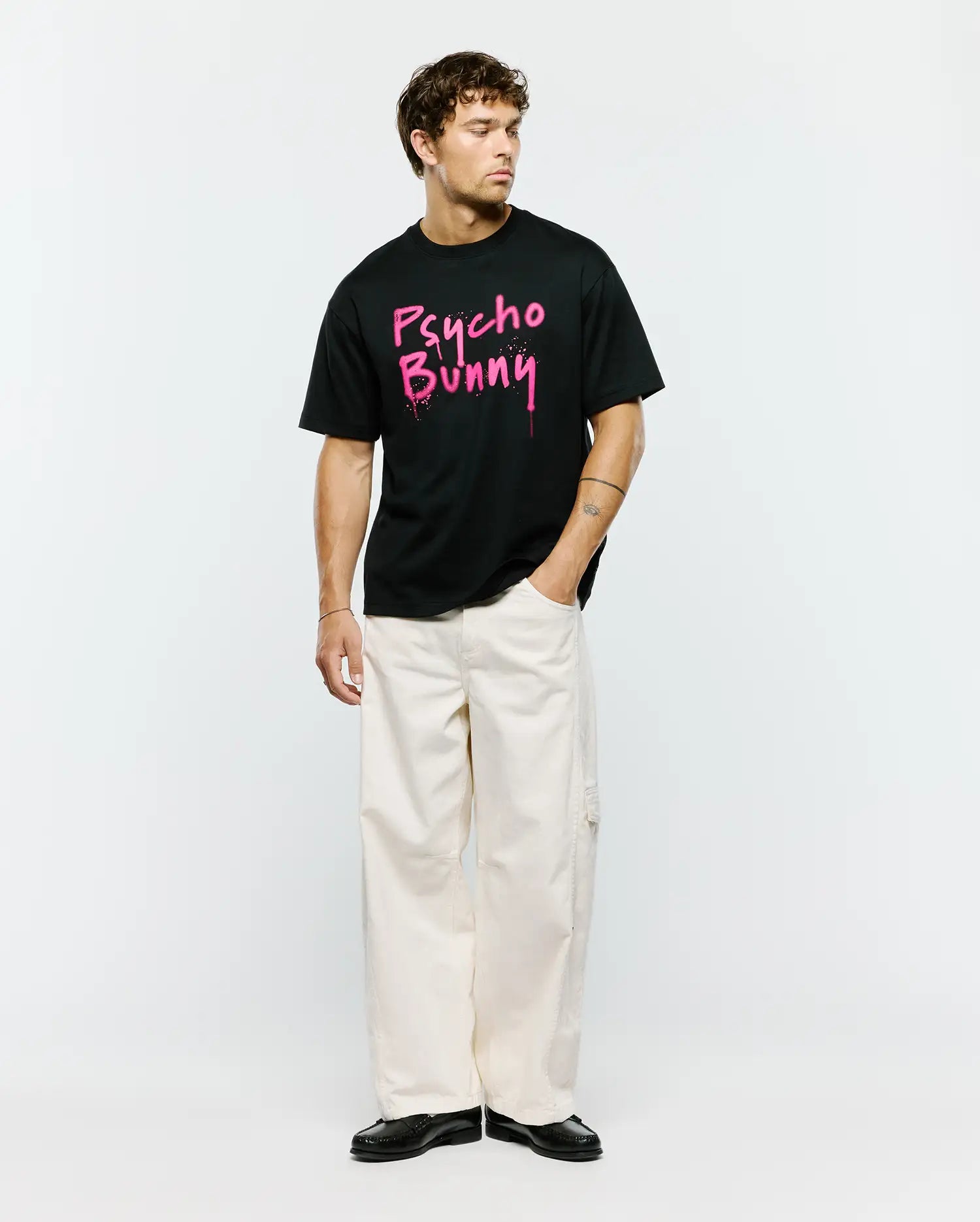 Men's Psycho Bunny Duncan Oversized Tee Black