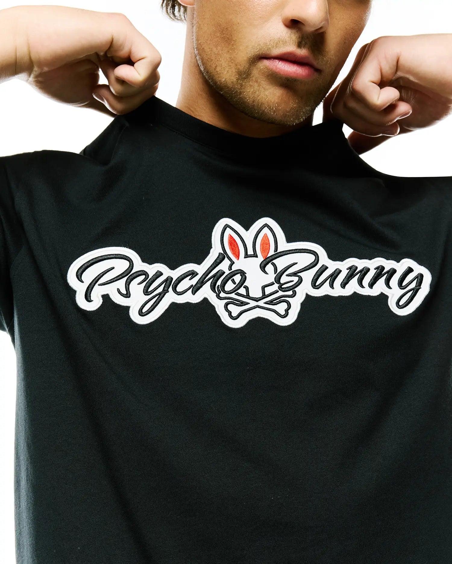 Men's Psycho Bunny Jaydon Pima Cotton Logo Tee Black