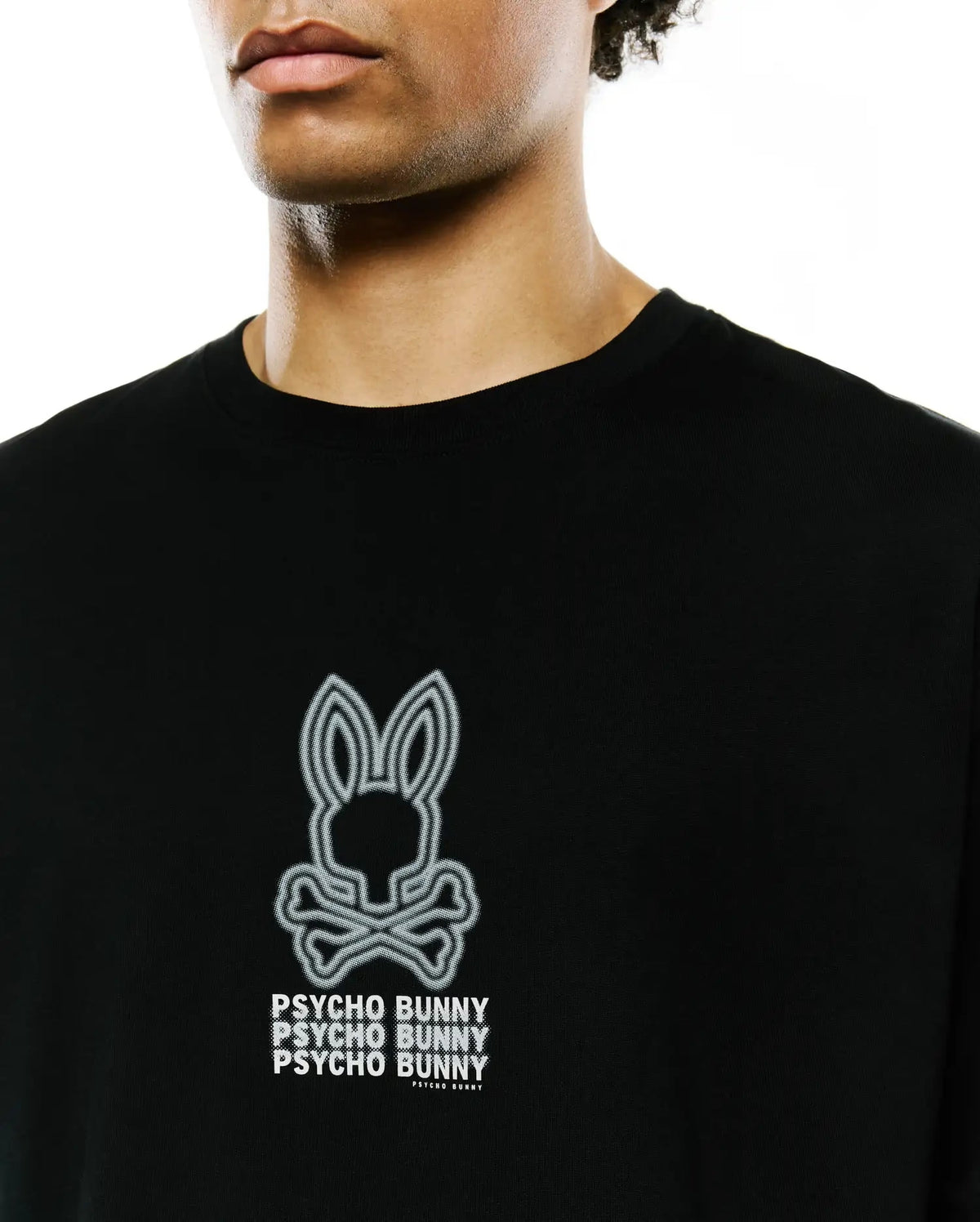 Men's Psycho Bunny Alex Pima Cotton Back Graphic Tee Black