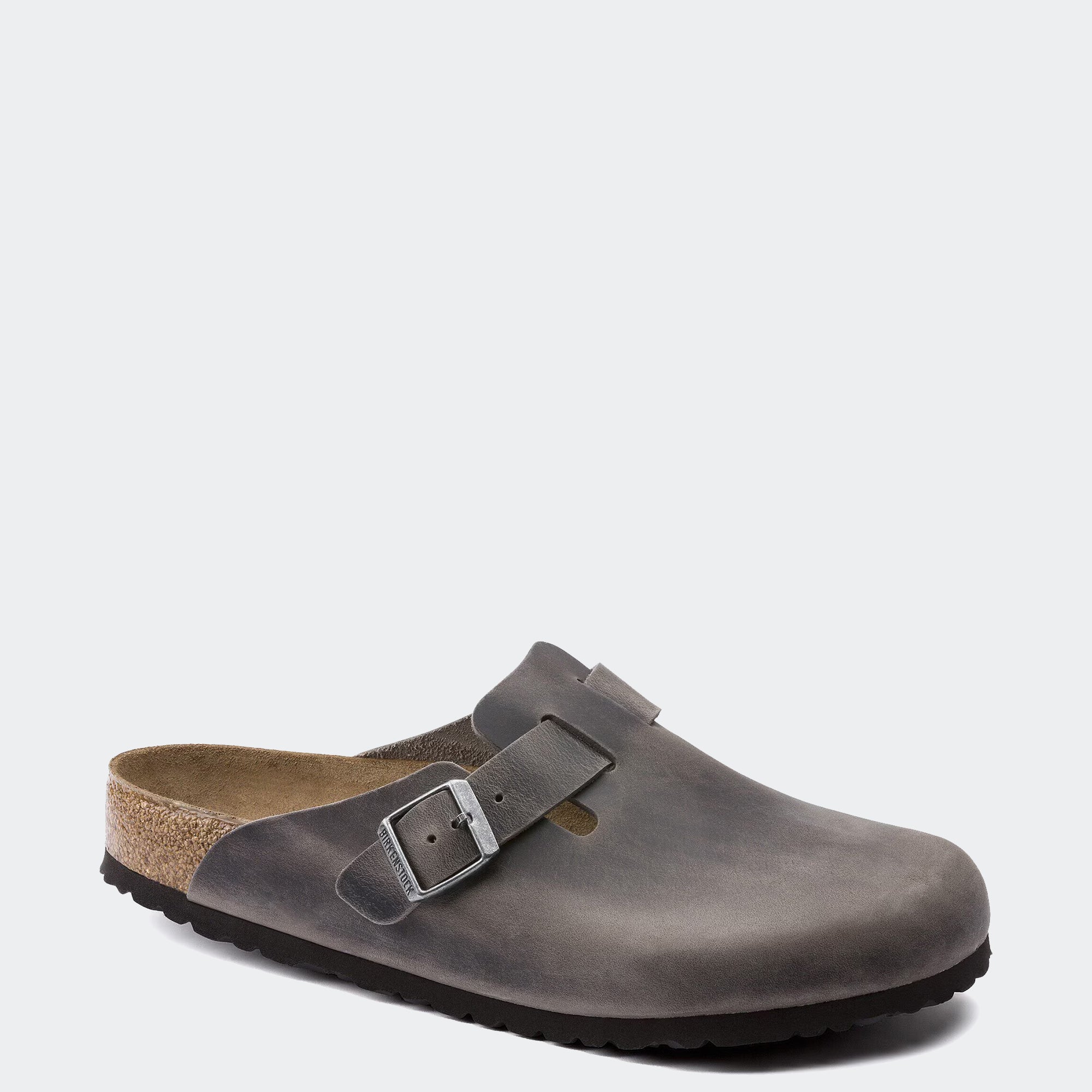 Men's BIRKENSTOCK Boston Soft Footbed Oiled Leather Iron