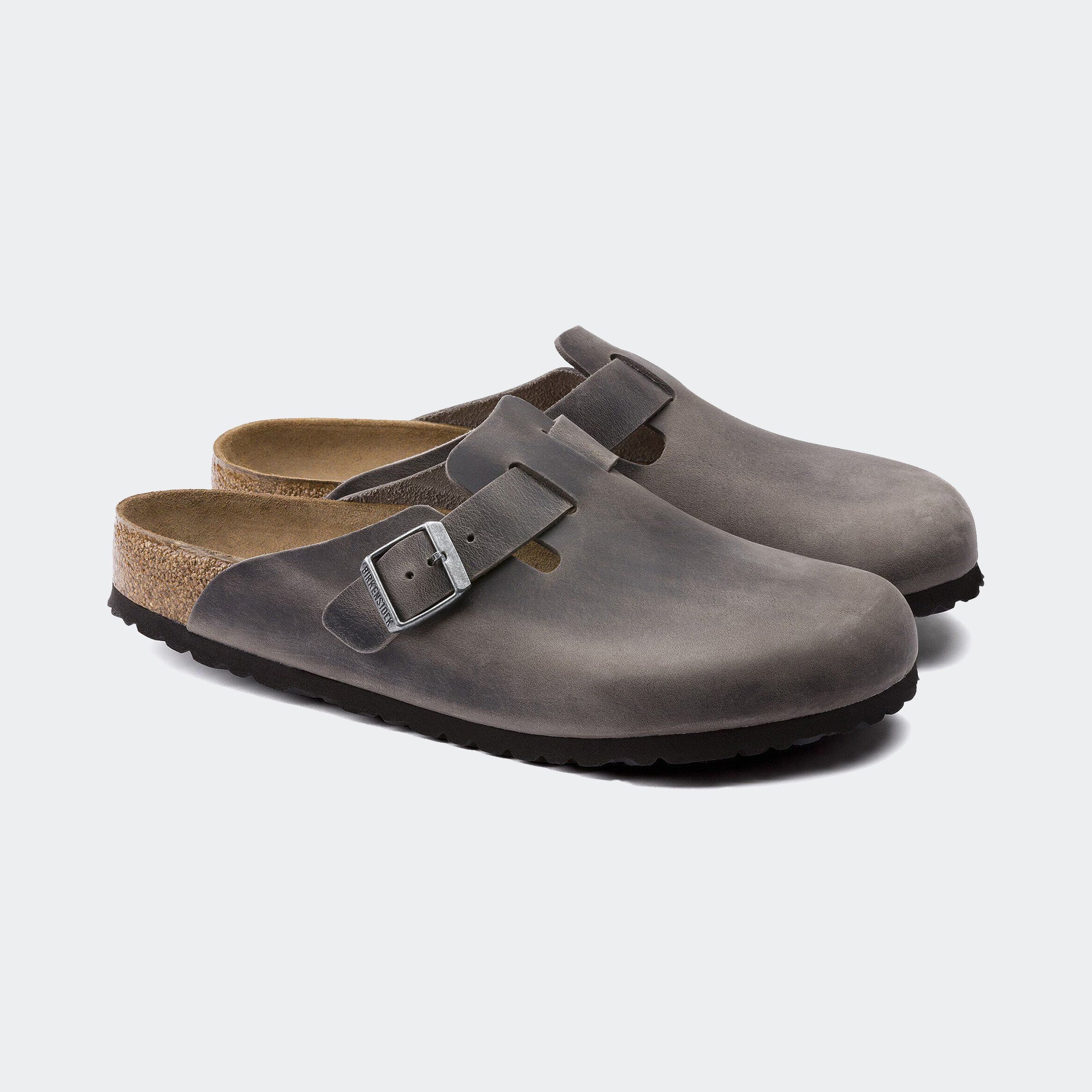 Men's BIRKENSTOCK Boston Soft Footbed Oiled Leather Iron