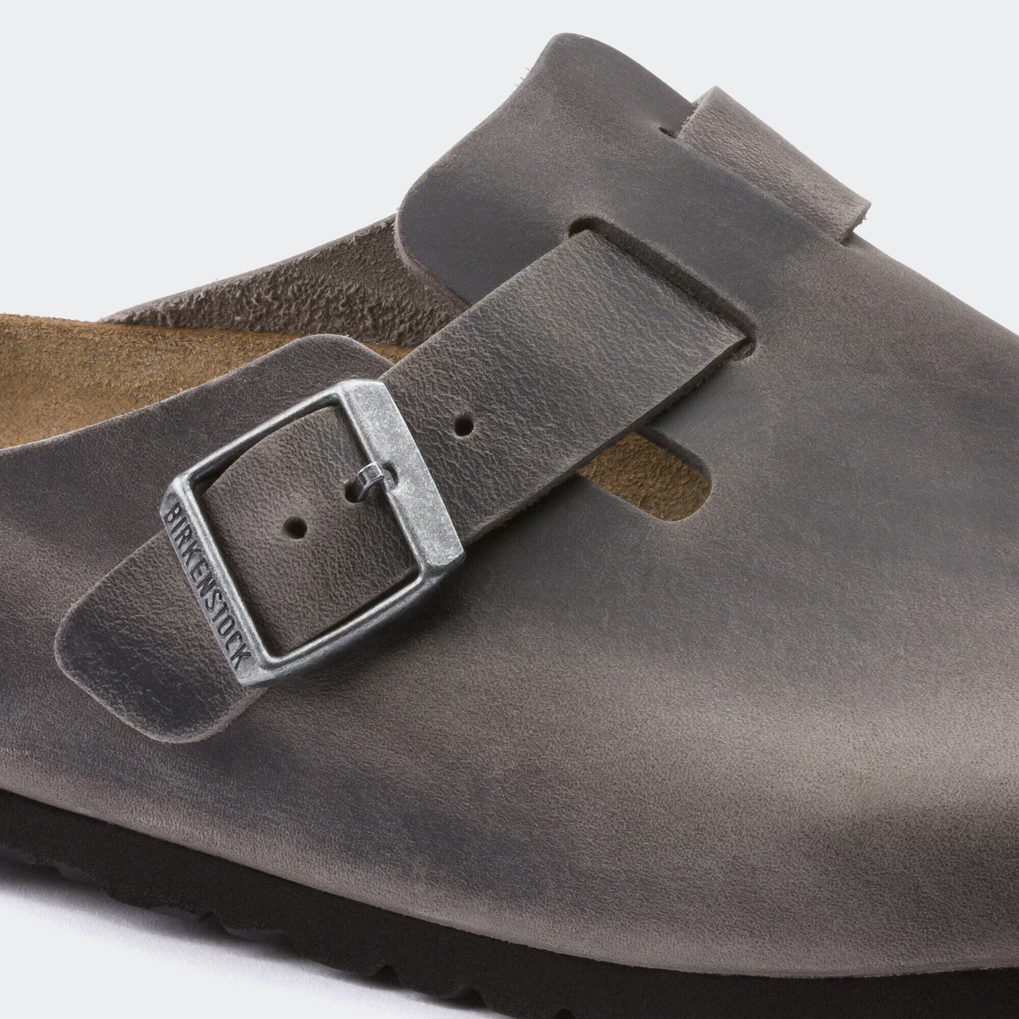 Men's BIRKENSTOCK Boston Soft Footbed Oiled Leather Iron