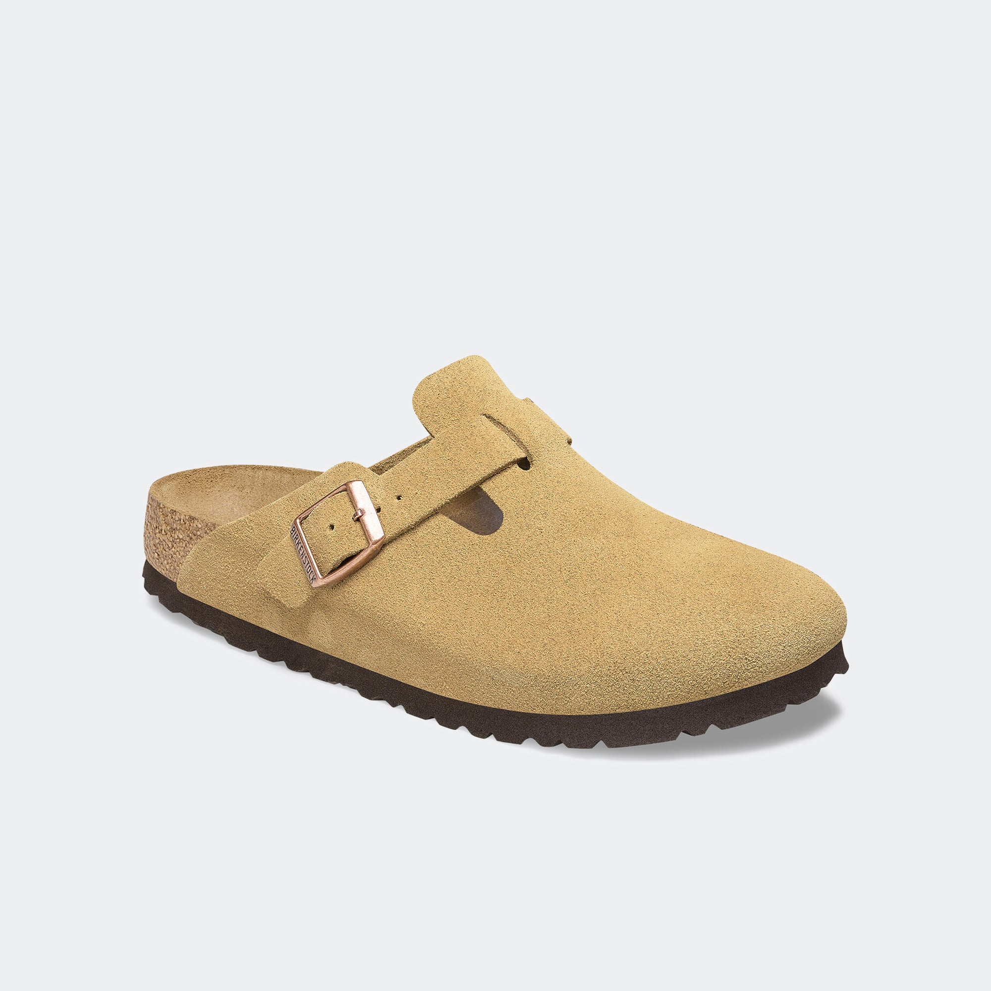 Men's BIRKENSTOCK Boston Suede Leather Latte Cream