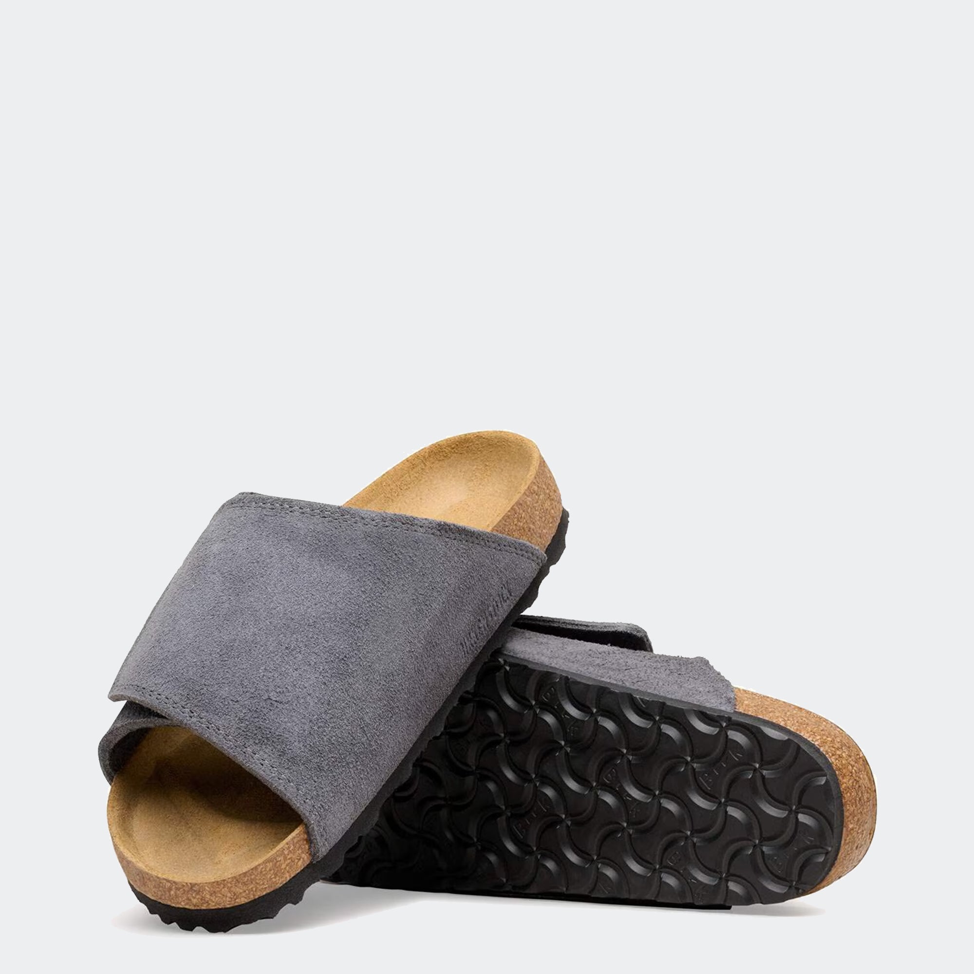 Men's BIRKENSTOCK Solana Suede Leather Sandal Charcoal