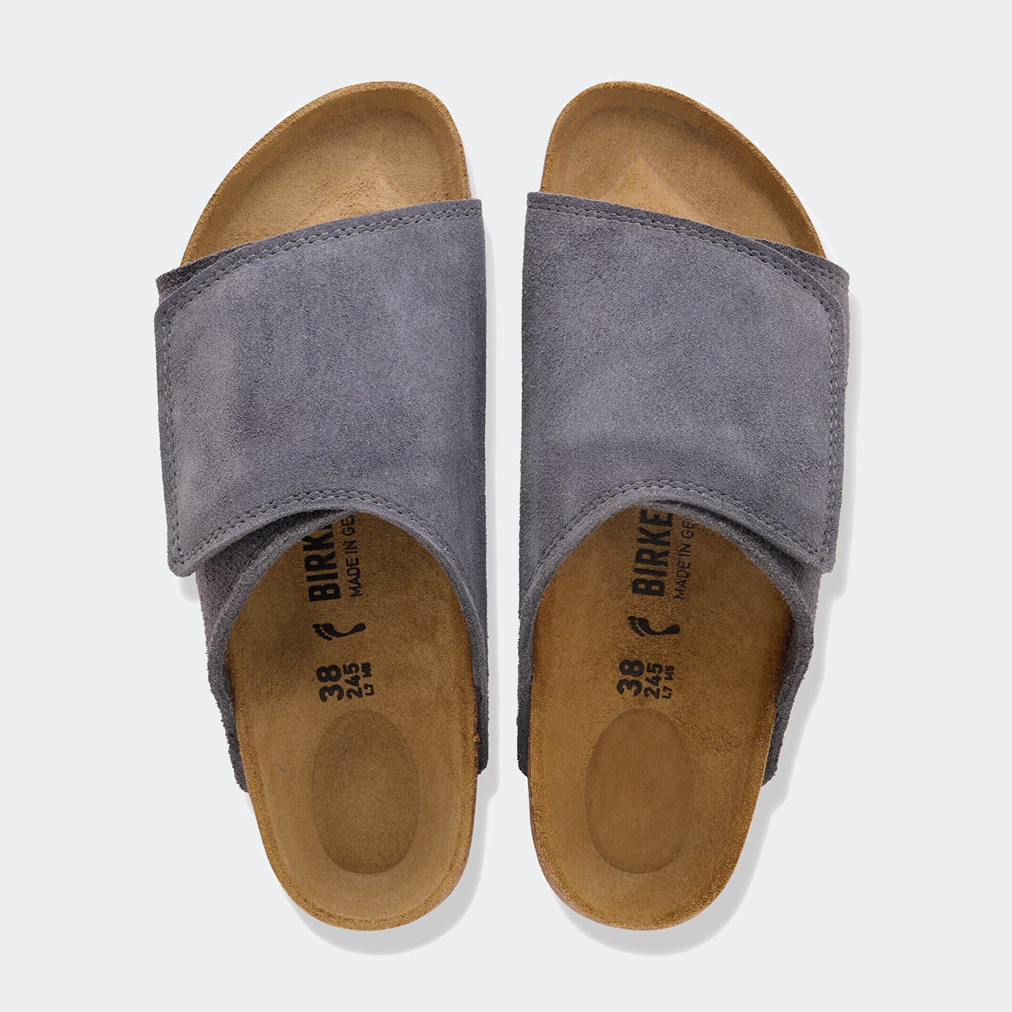Men's BIRKENSTOCK Solana Suede Leather Sandal Charcoal