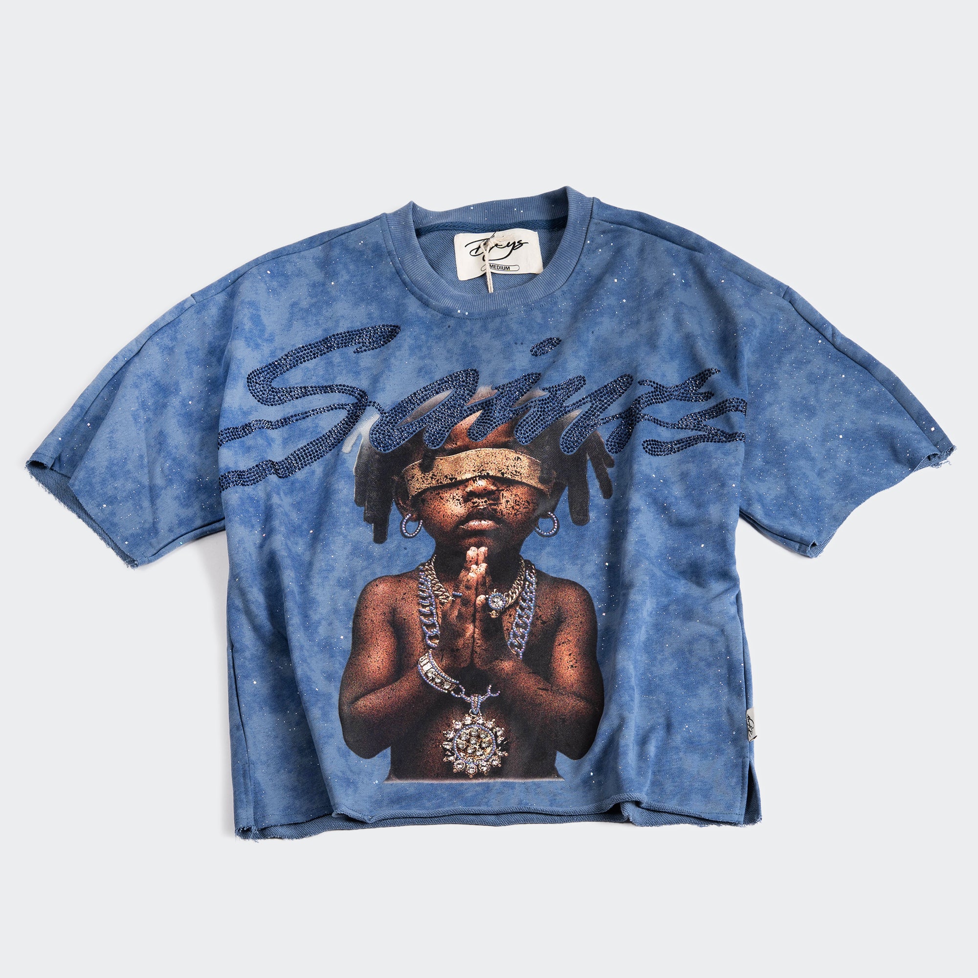 Men's BKYS Saint Short Sleeve Tee Washed Blue