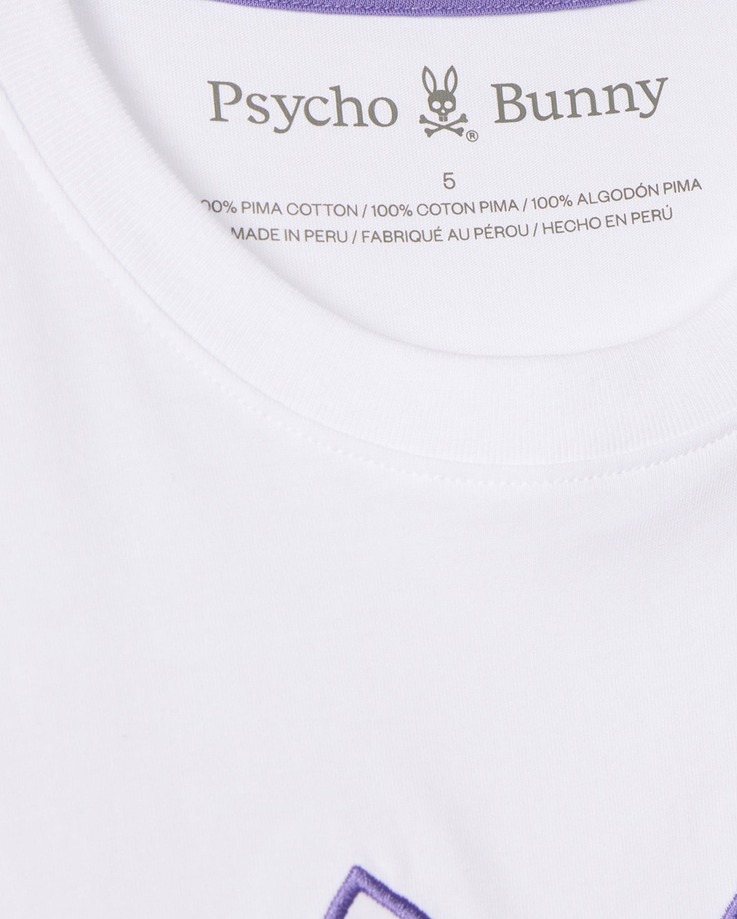 Men's Psycho Bunny LNGBDG Graphic Tee White