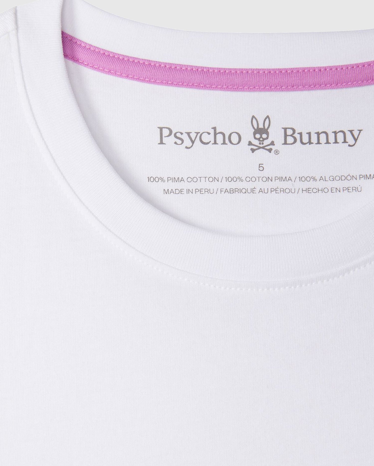 Men's Psycho Bunny Tyler Back Graphic Tee White
