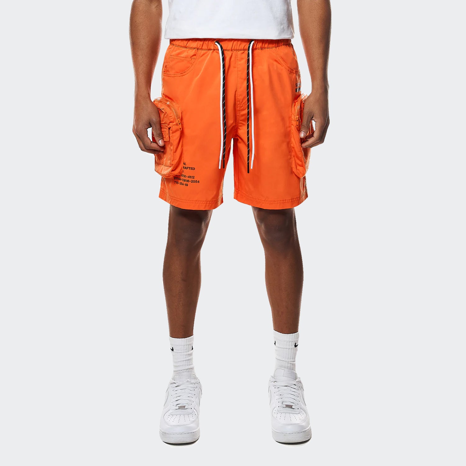 Men's Smoke Rise Printed Nylon Utility Shorts Orange