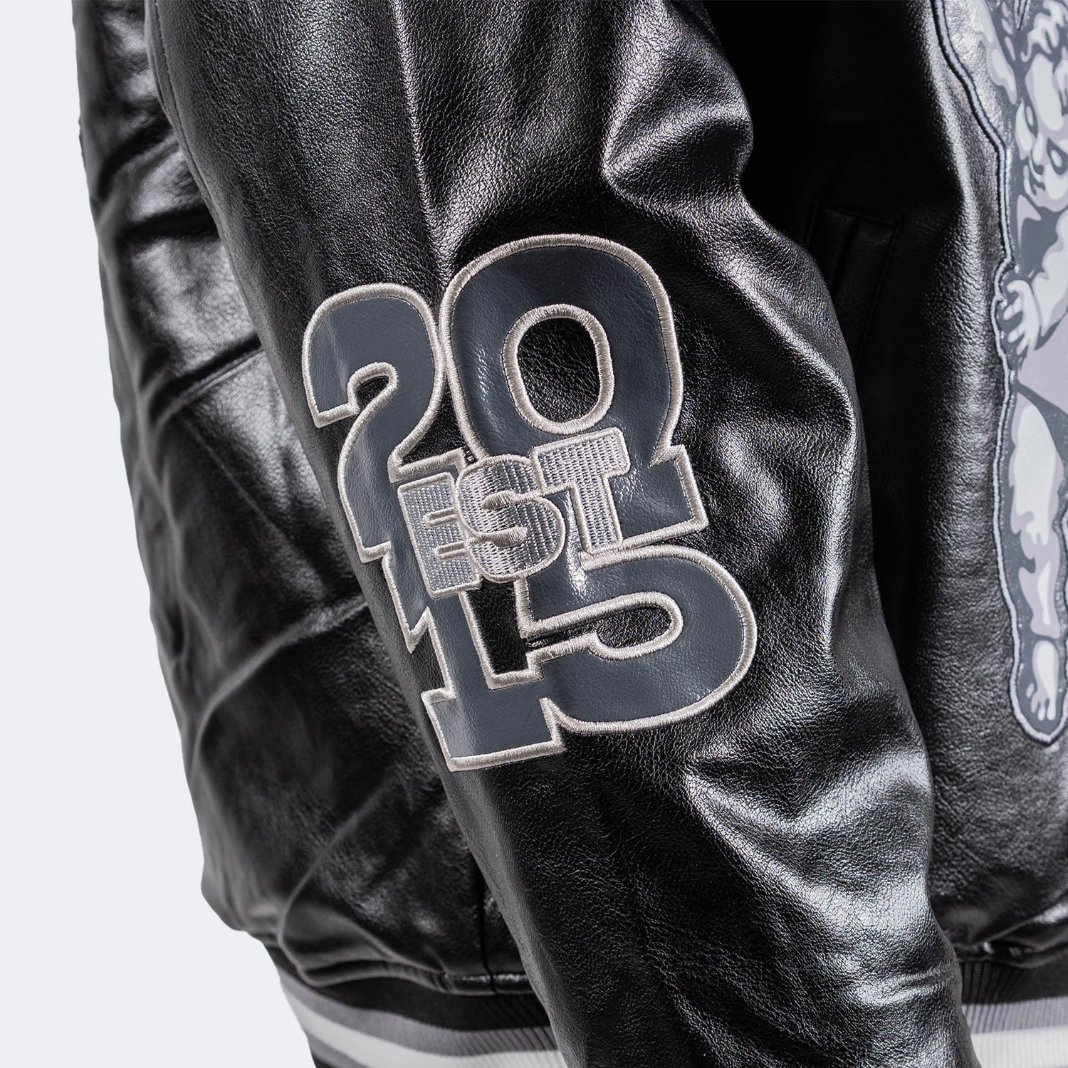 Men's TWO MILL TWENTY Angel Champ Legend Bomber Jacket Black