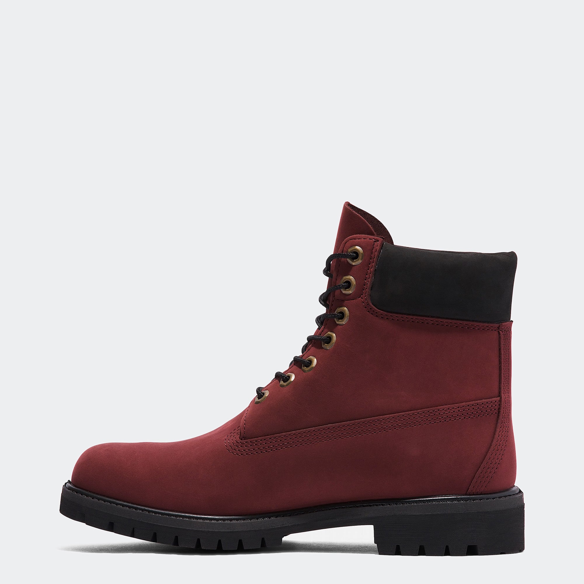 Men's Timberland Premium 6-Inch Waterproof Boots Burgundy Nubuck