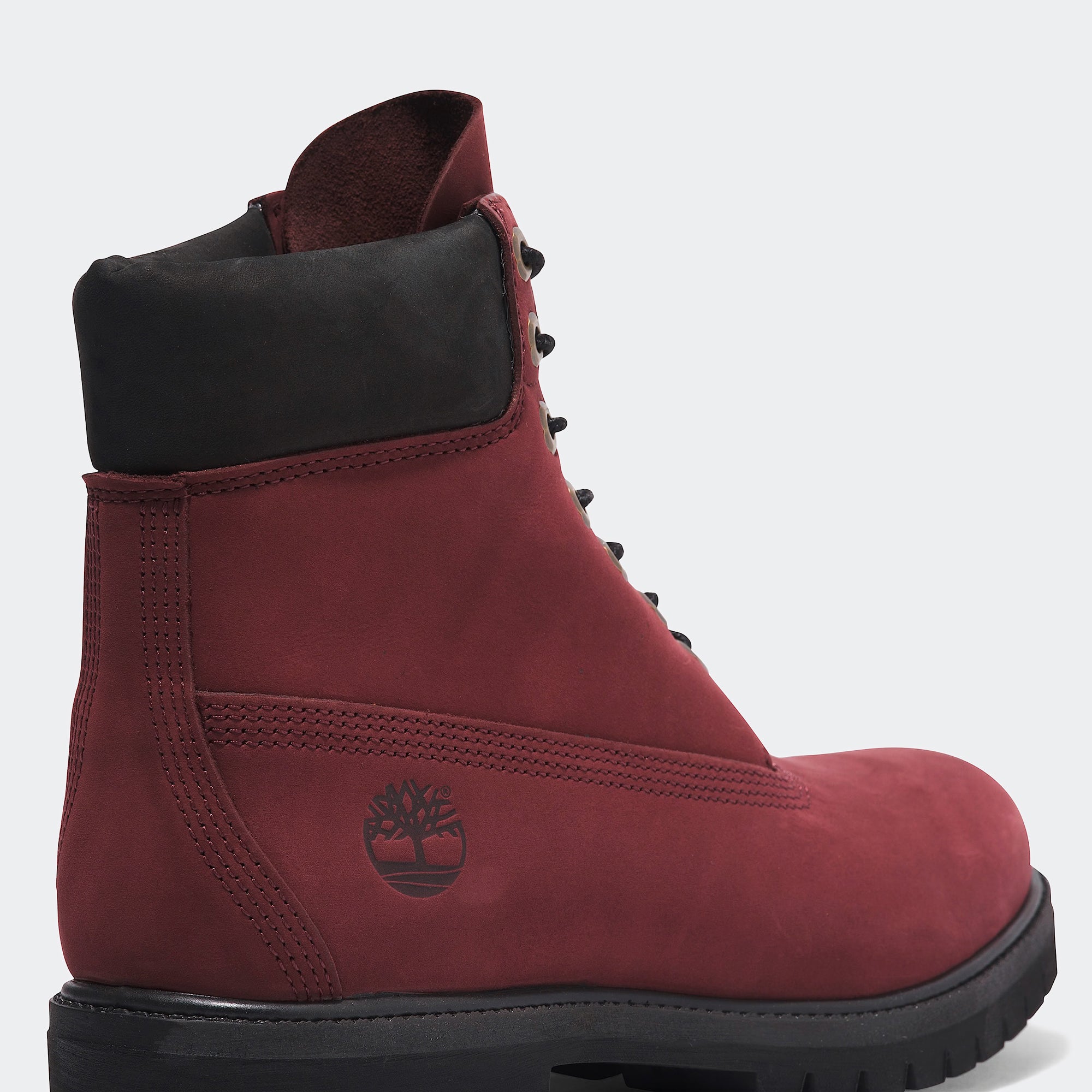 Men's Timberland Premium 6-Inch Waterproof Boots Burgundy Nubuck