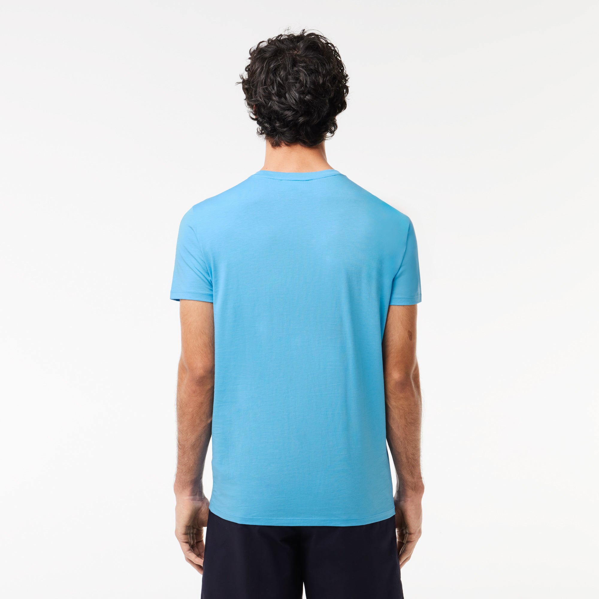 Men's Lacoste Crew Neck Pima Cotton Jersey T-Shirt Bonnie Blue