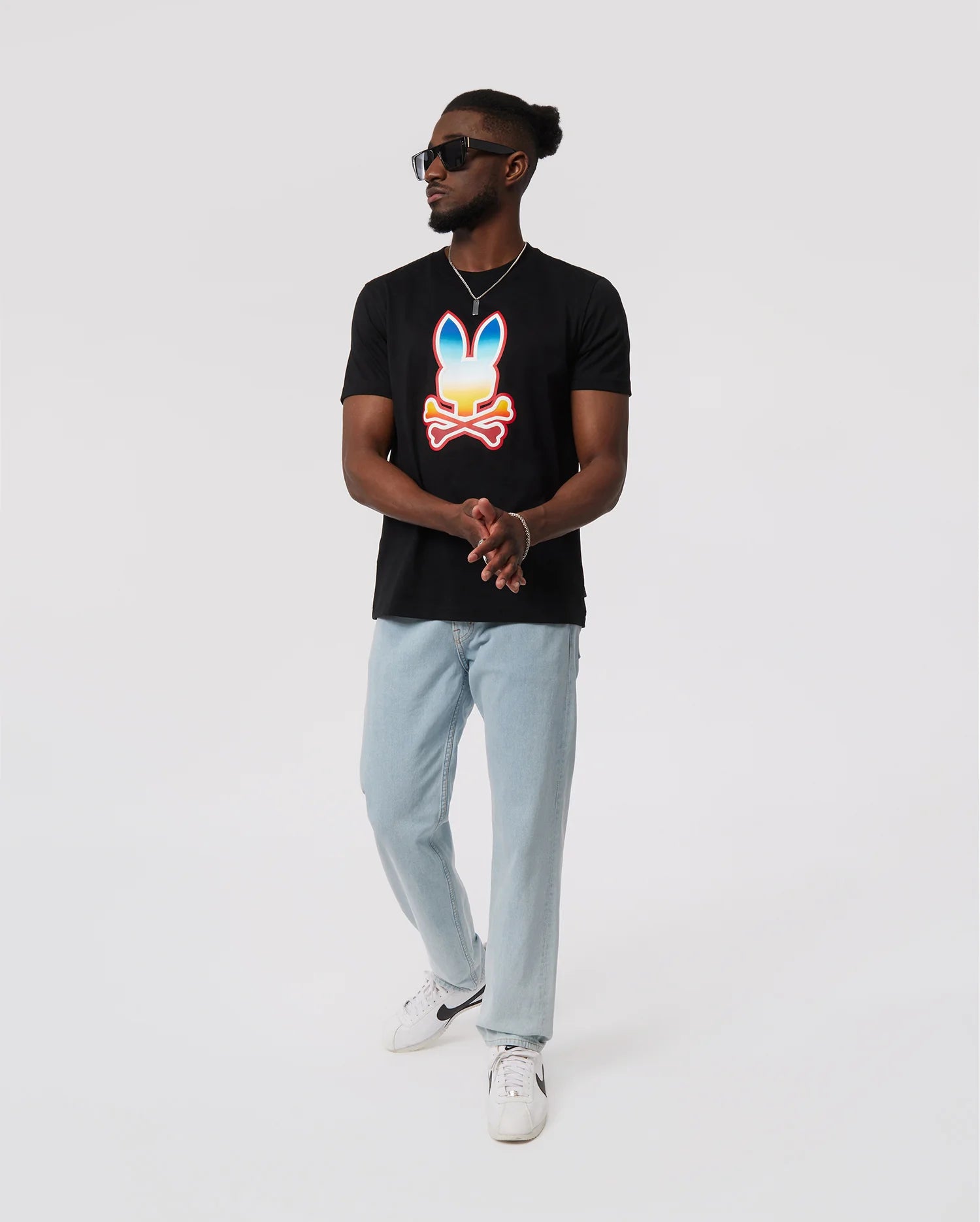 Men's Psycho Bunny Guy Graphic Tee Black