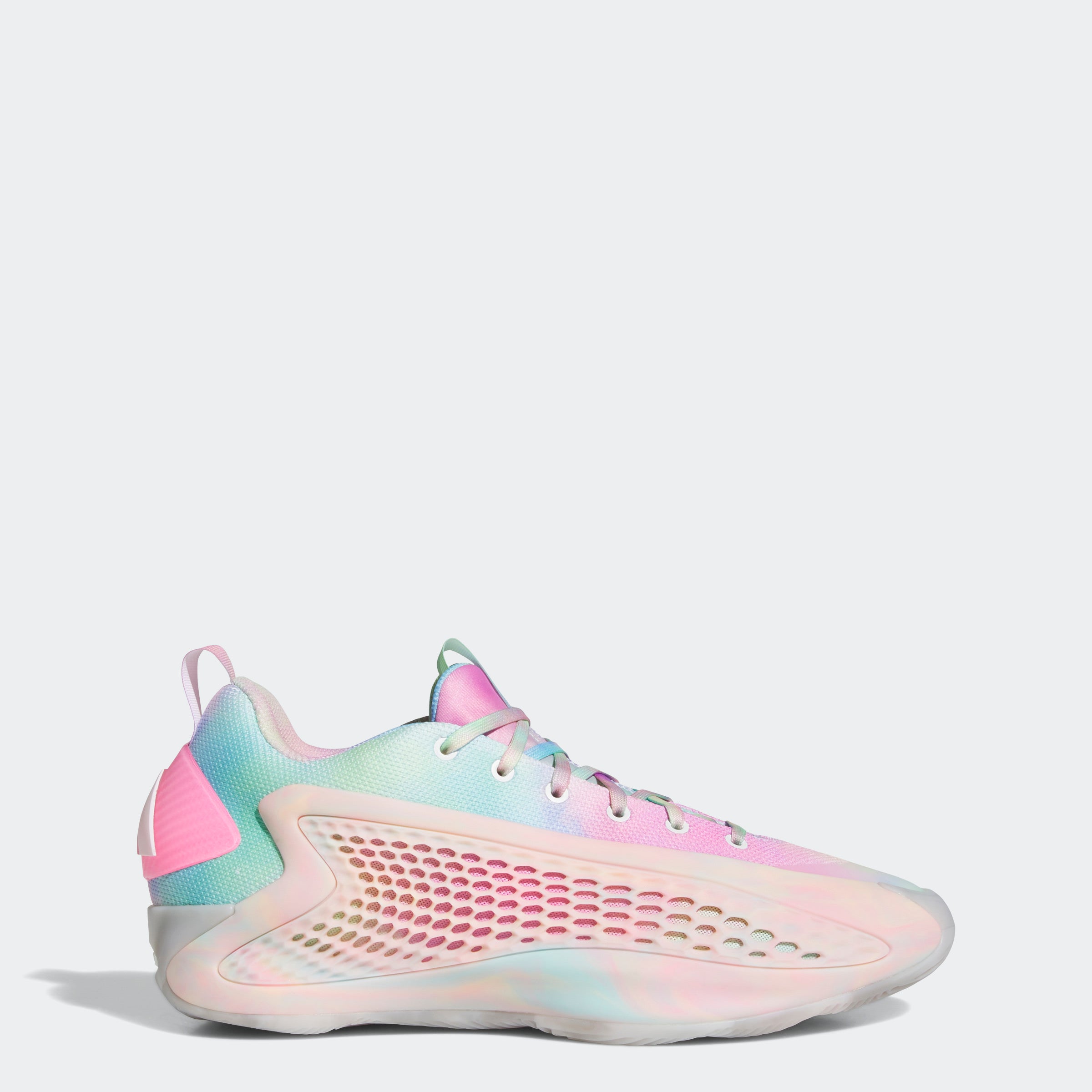 Men's adidas Basketball Anthony Edwards 1 Low Shoes Cloud White / Acid Orange / Bliss Pink