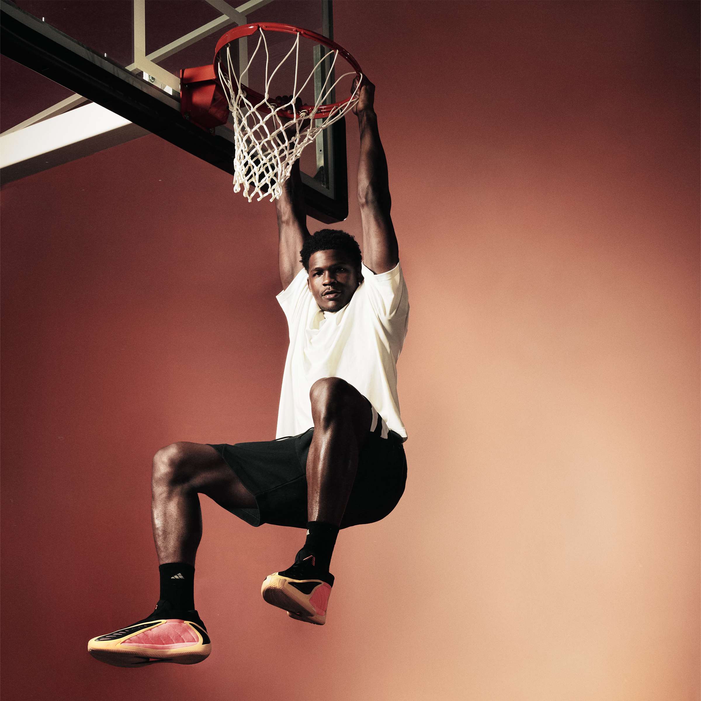 Men's adidas Basketball Anthony Edwards 2 Shoes Acid Orange / Core Black / Acid Red