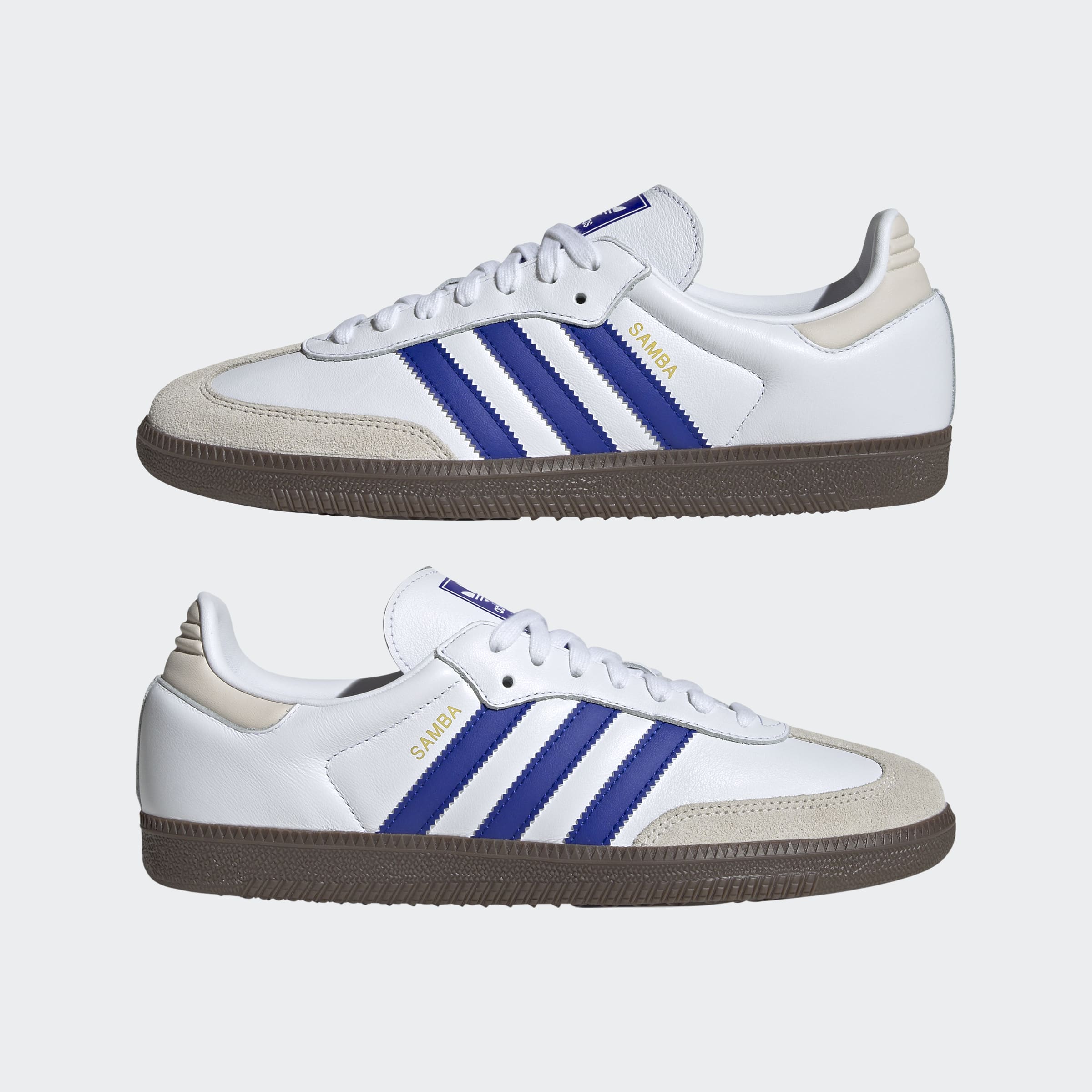 Men's adidas Originals Samba OG Shoes White / Lucid Blue / Gum